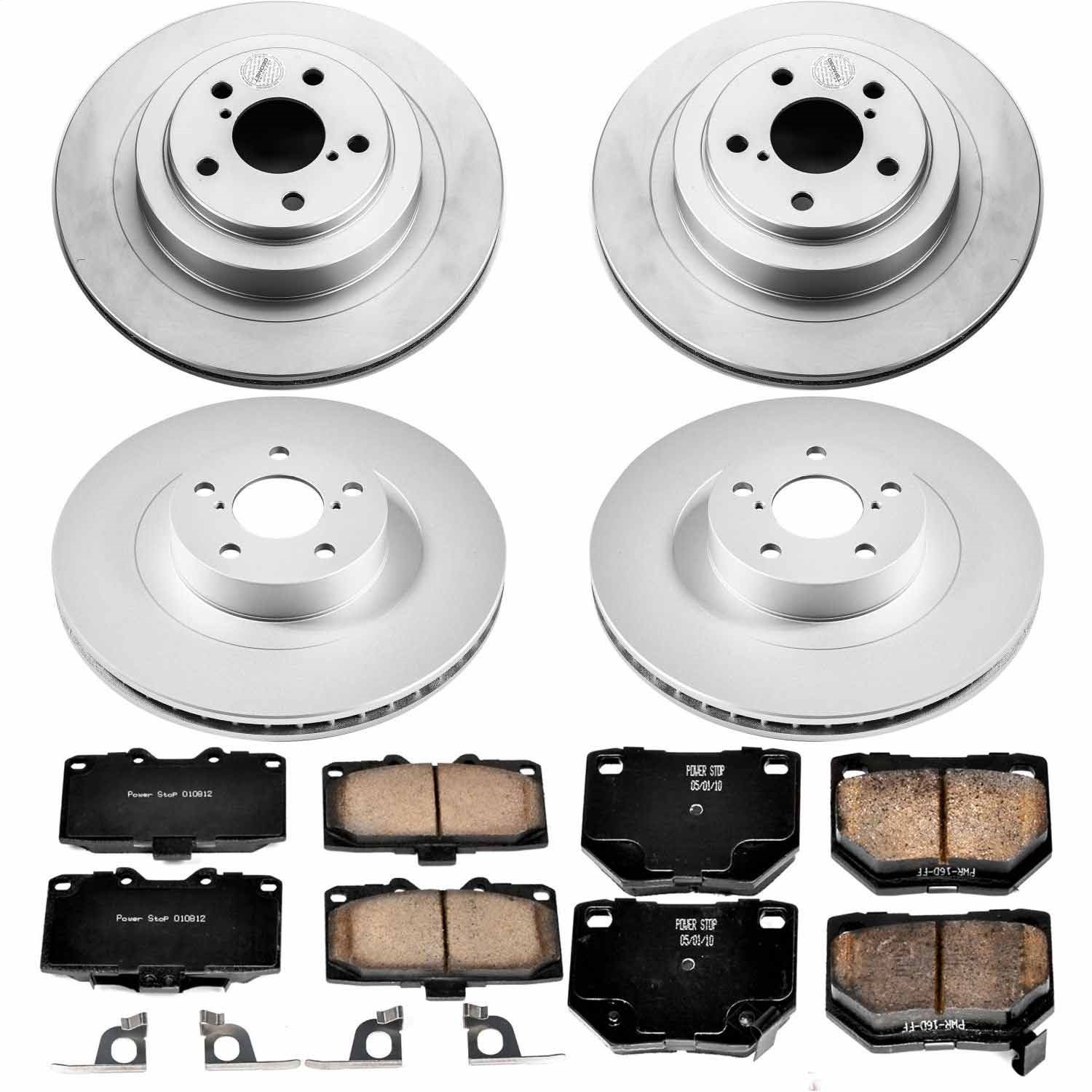 Power Stop - CRK2368 - Front and Rear - Disc Brake Pad and Rotor Kit