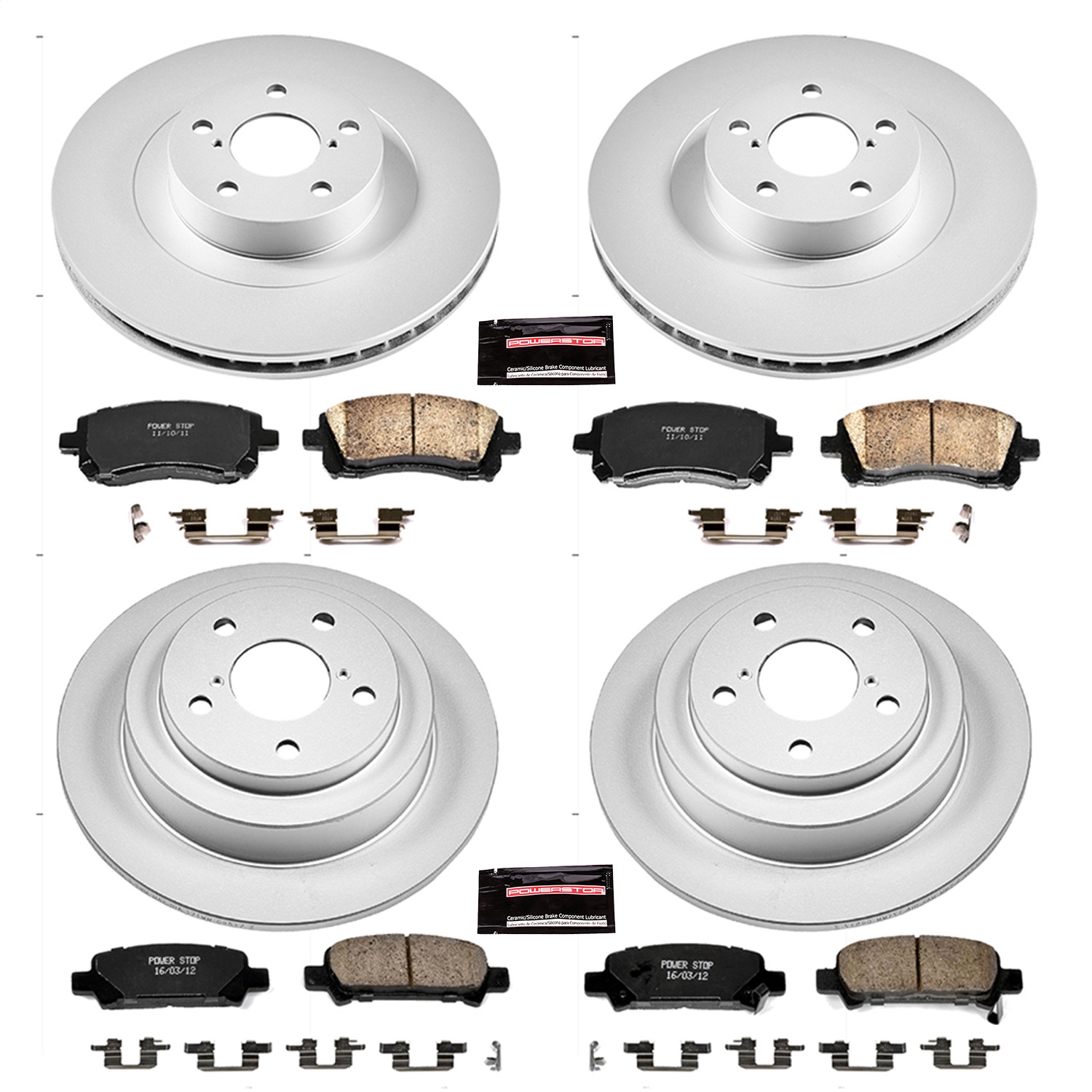 Power Stop - CRK2371 - Front and Rear - Disc Brake Pad and Rotor Kit