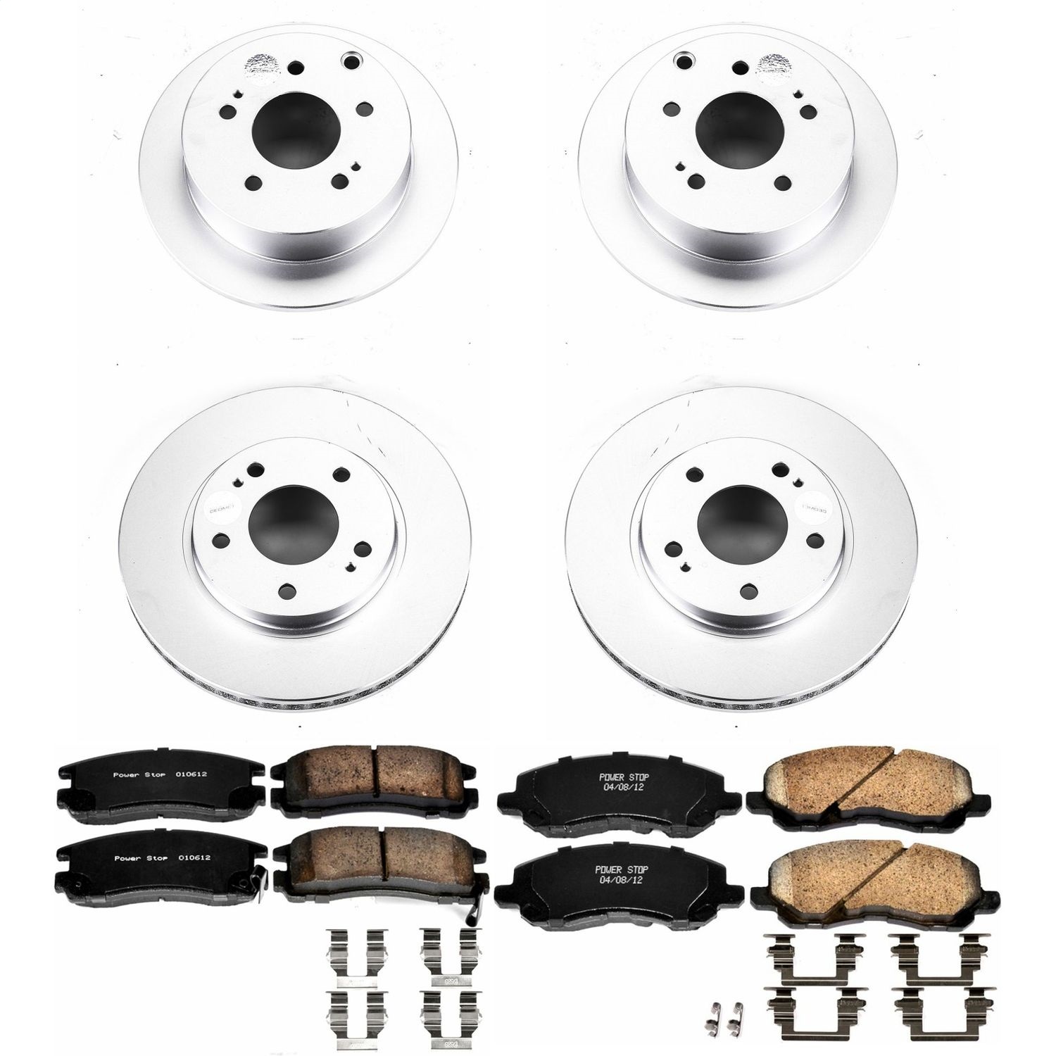 Power Stop - CRK2395 - Front and Rear - Disc Brake Pad and Rotor Kit