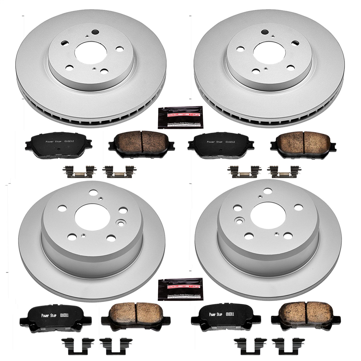 Power Stop - CRK2415 - Front and Rear - Disc Brake Pad and Rotor Kit