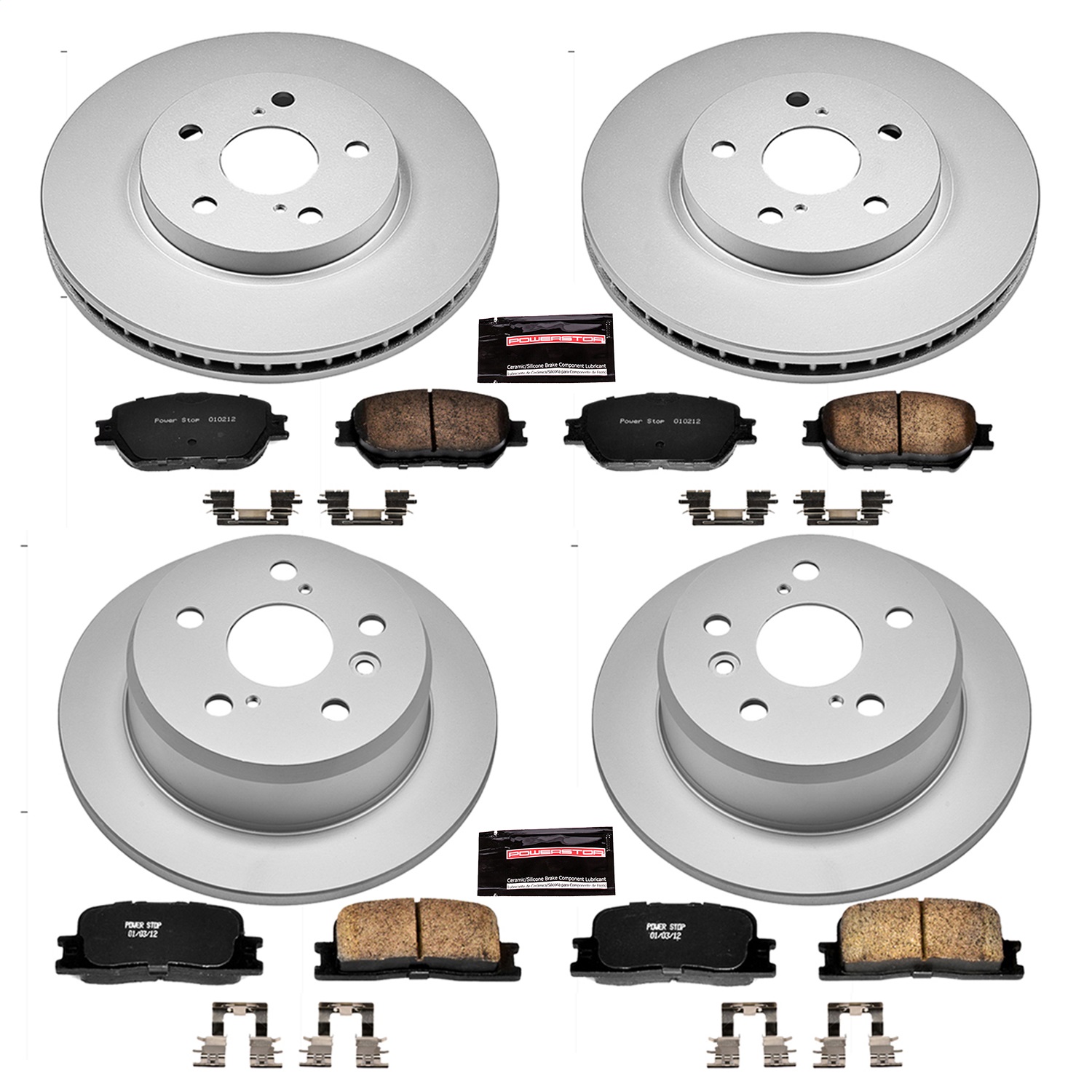 Power Stop - CRK2416 - Front and Rear - Disc Brake Pad and Rotor Kit