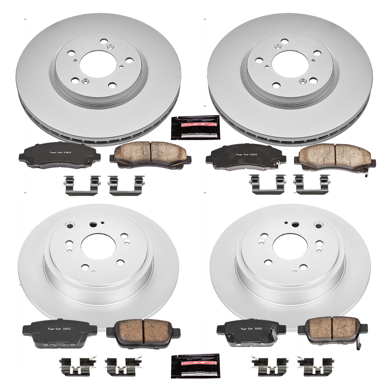 Power Stop - CRK2430 - Front and Rear - Disc Brake Pad and Rotor Kit