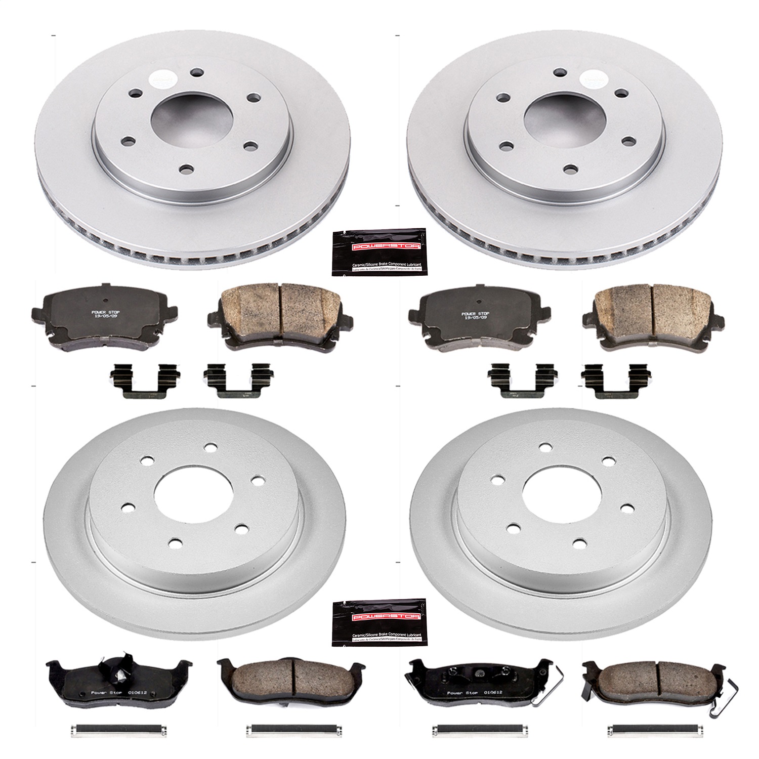 Power Stop - CRK2443 - Front and Rear - Disc Brake Pad and Rotor Kit
