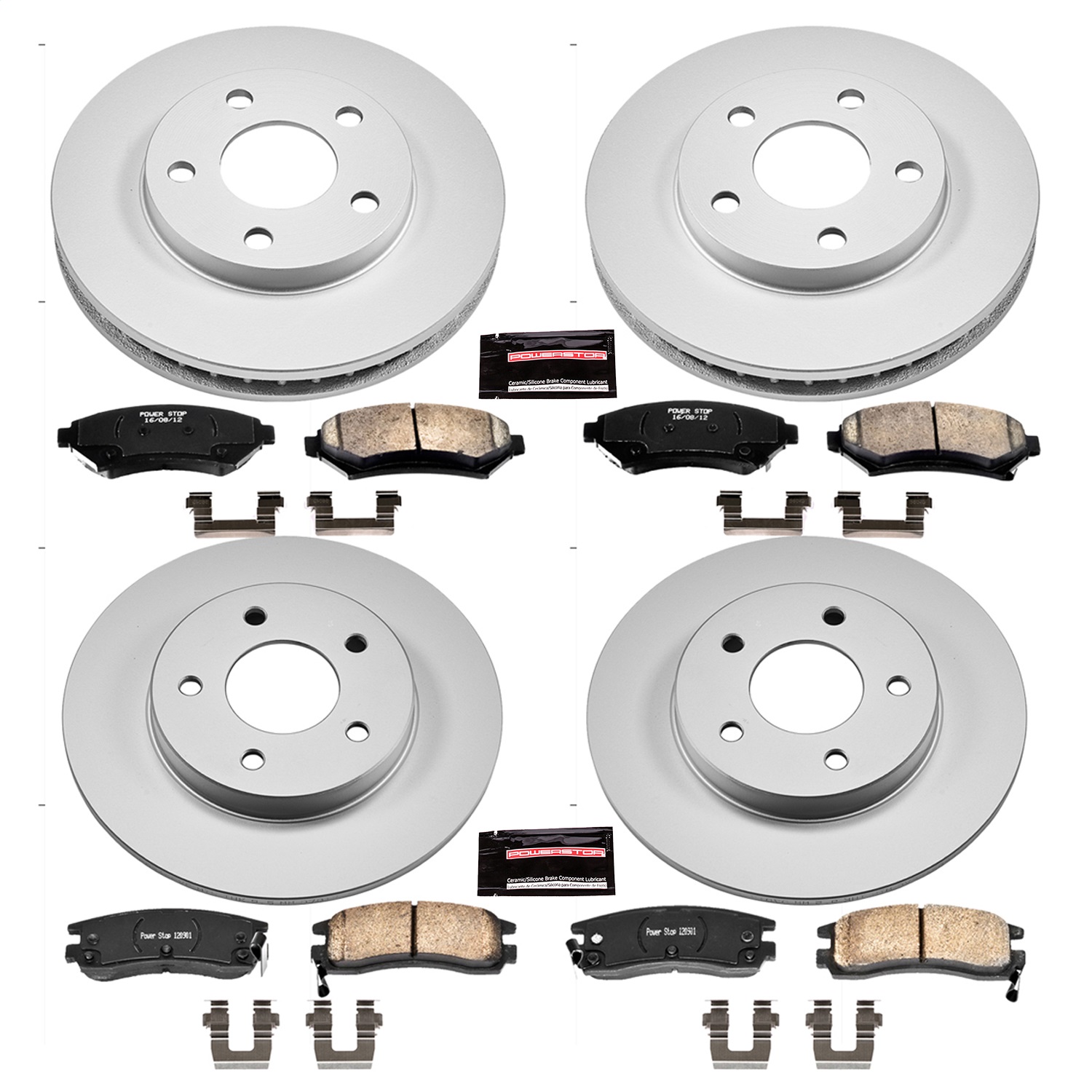 Power Stop - CRK2556 - Front and Rear - Disc Brake Pad and Rotor Kit