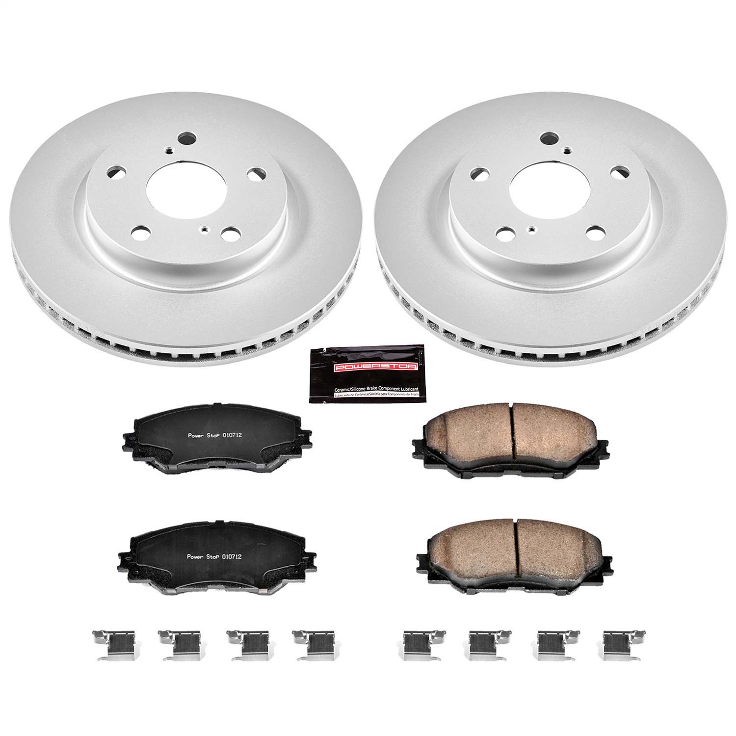 Power Stop - CRK258 - Front - Disc Brake Pad and Rotor Kit