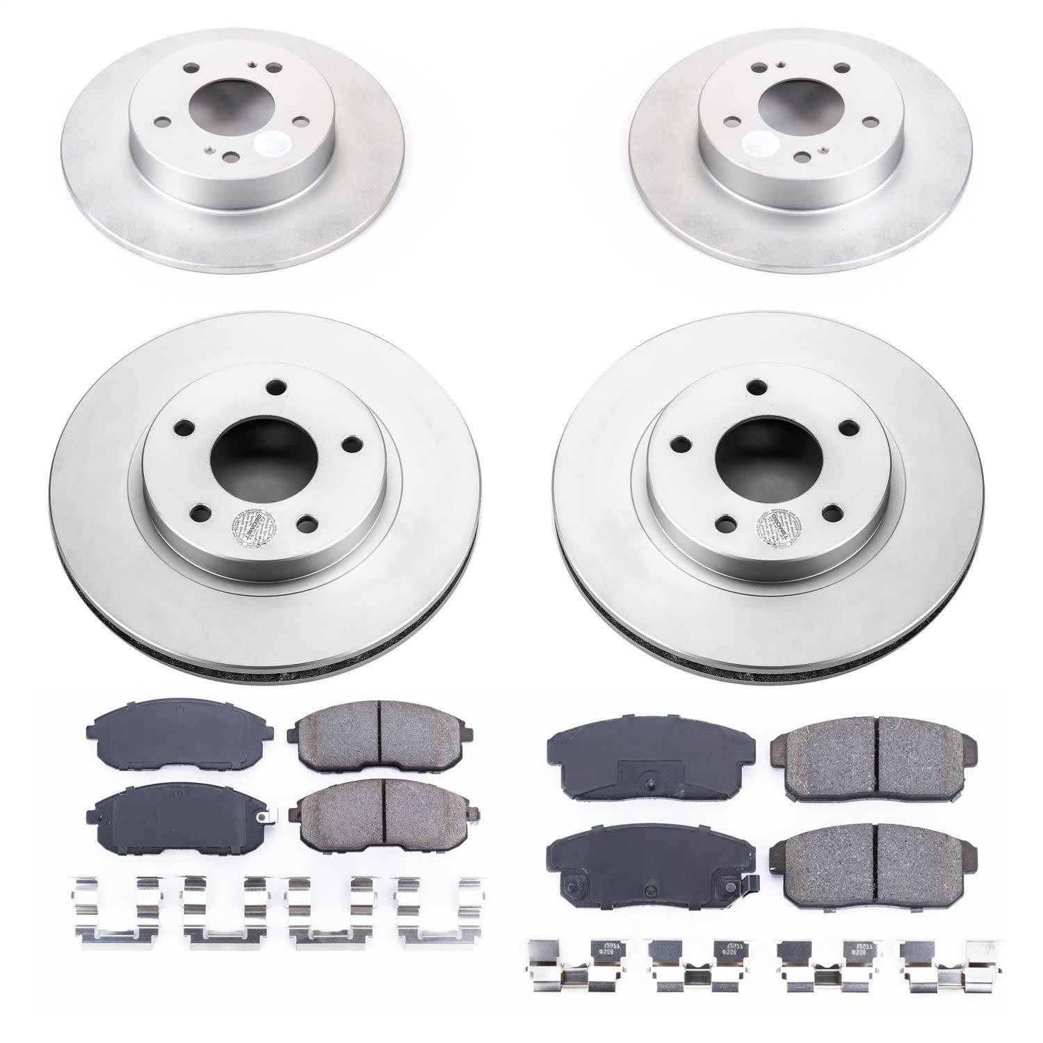 Power Stop - CRK2703 - Front and Rear - Disc Brake Pad and Rotor Kit