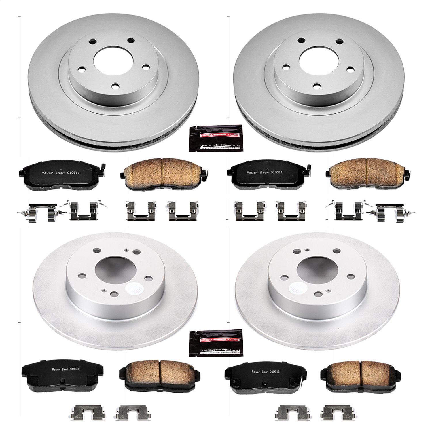 Power Stop - CRK2706 - Front and Rear - Disc Brake Pad and Rotor Kit