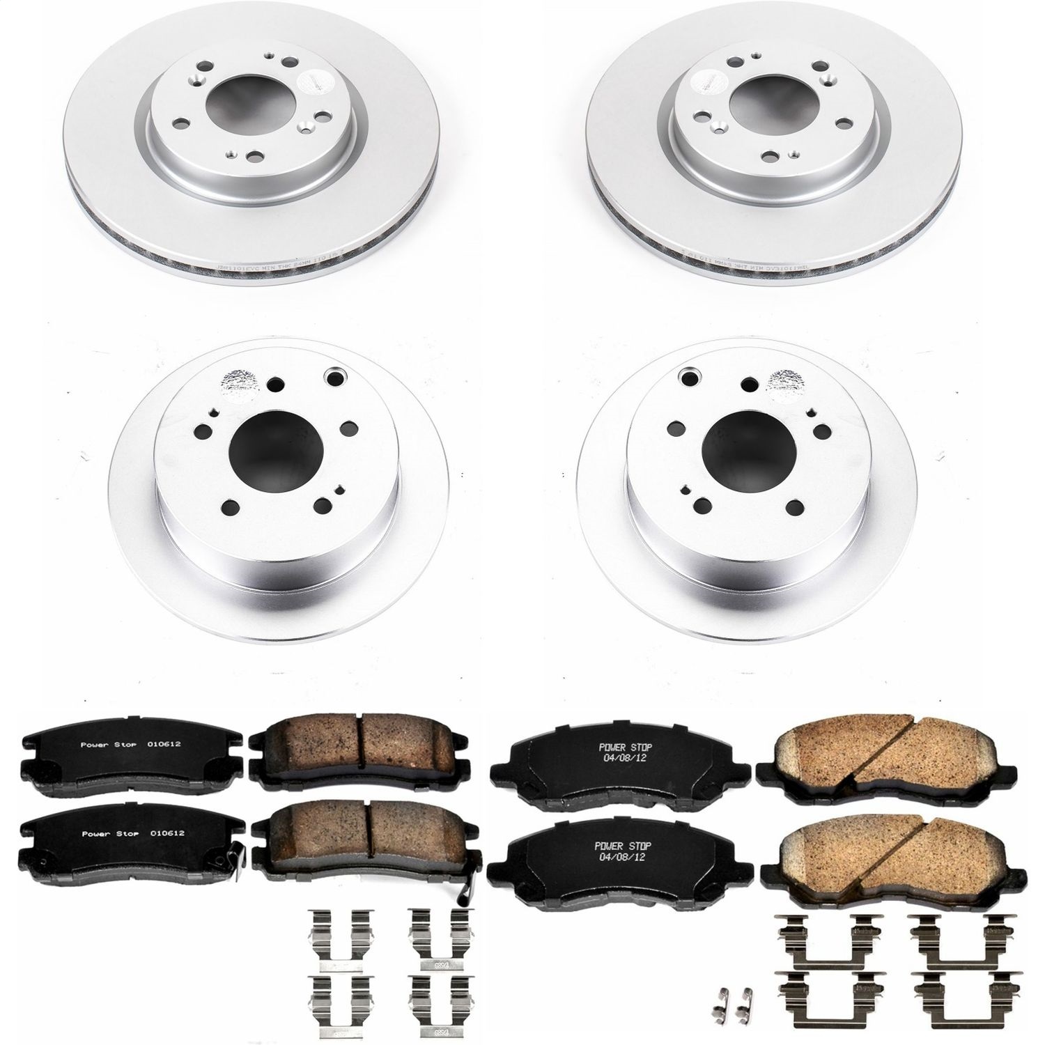 Power Stop - CRK2711 - Front and Rear - Disc Brake Pad and Rotor Kit