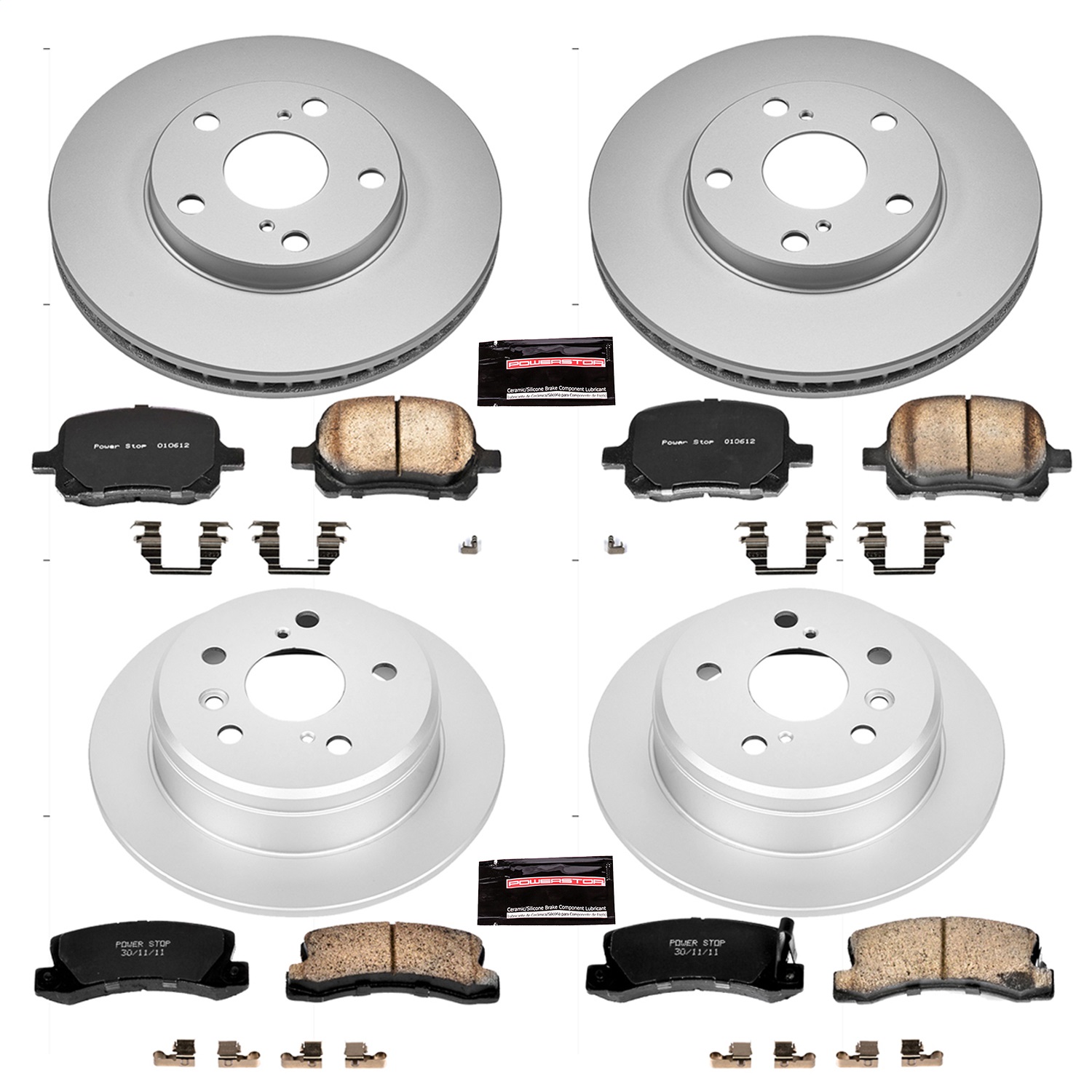Power Stop - CRK2713 - Front and Rear - Disc Brake Pad and Rotor Kit