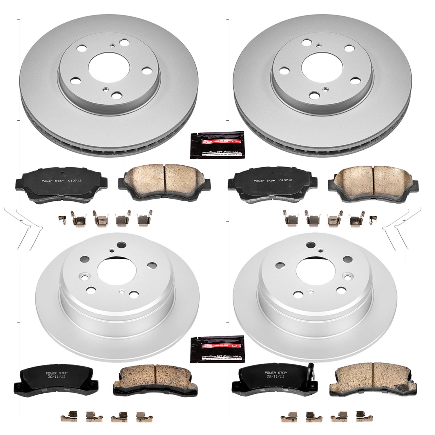 Power Stop - CRK2714 - Front and Rear - Disc Brake Pad and Rotor Kit