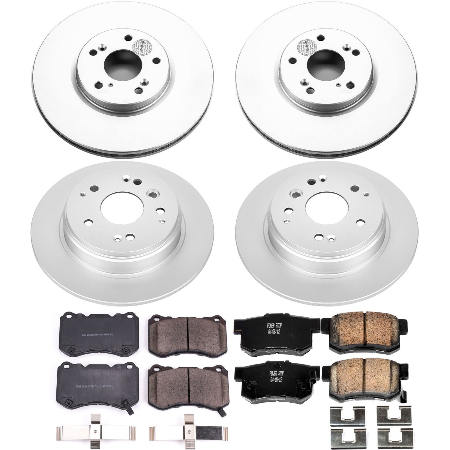 Power Stop - CRK2718 - Front and Rear - Disc Brake Pad and Rotor Kit