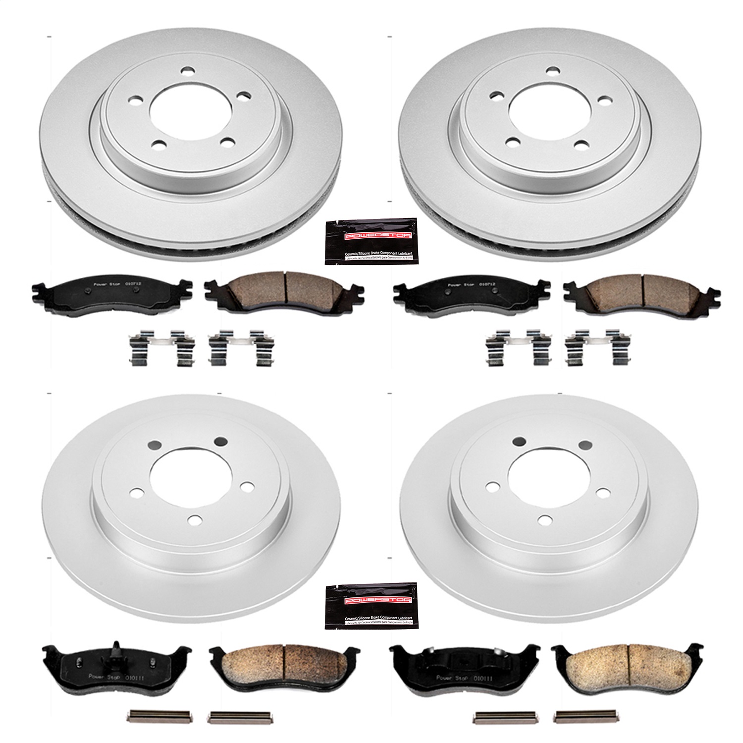 Power Stop - CRK2721 - Front and Rear - Disc Brake Pad and Rotor Kit