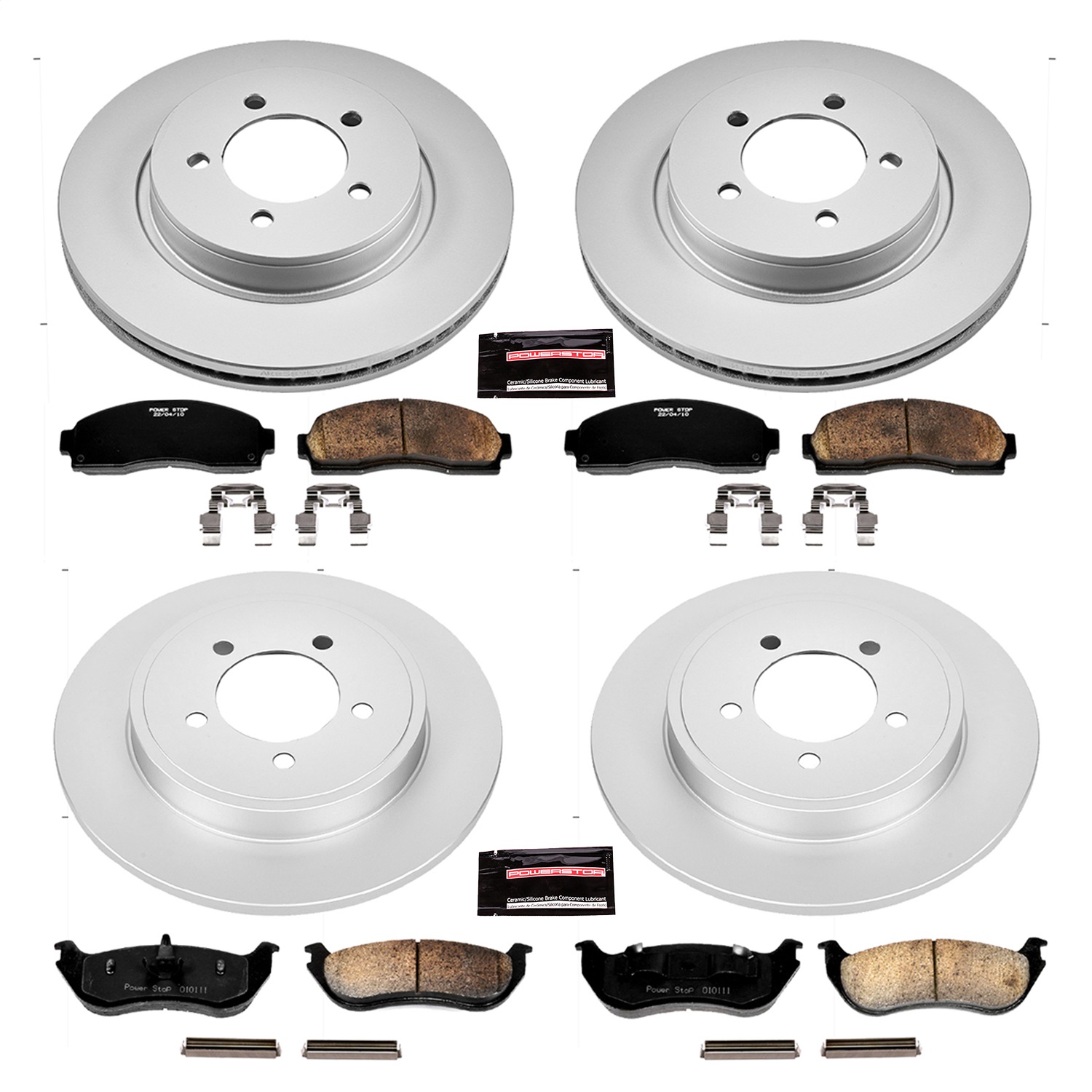 Power Stop - CRK2722 - Front and Rear - Disc Brake Pad and Rotor Kit
