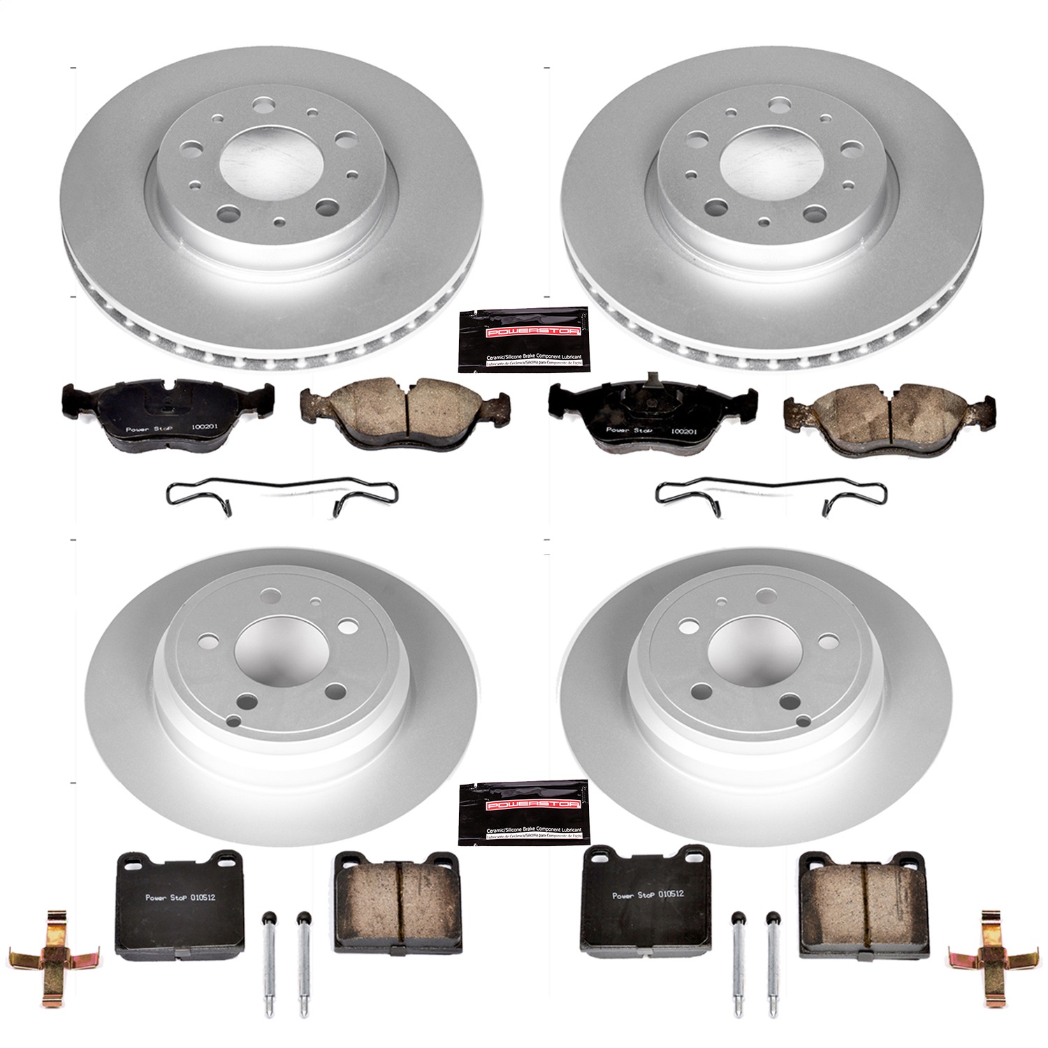 Power Stop - CRK2728 - Front and Rear - Disc Brake Pad and Rotor Kit