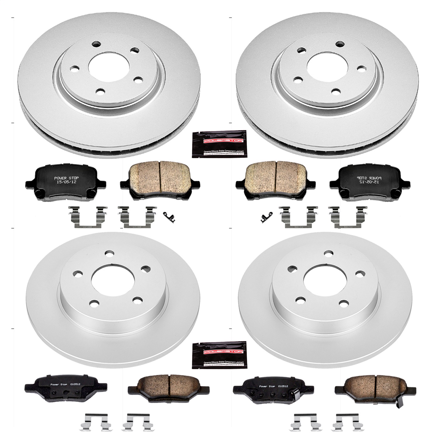 Power Stop - CRK2731 - Front and Rear - Disc Brake Pad and Rotor Kit