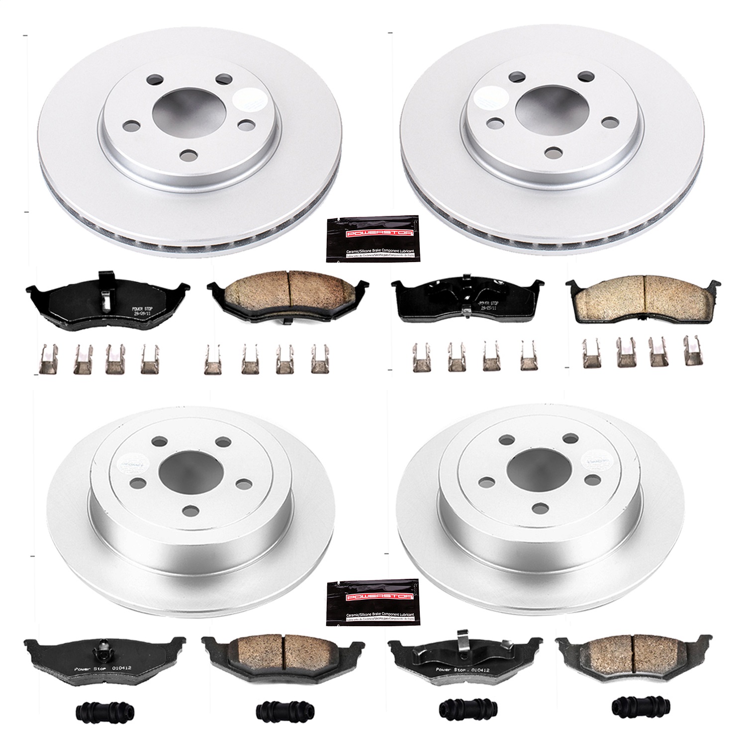 Power Stop - CRK2734 - Front and Rear - Disc Brake Pad and Rotor Kit