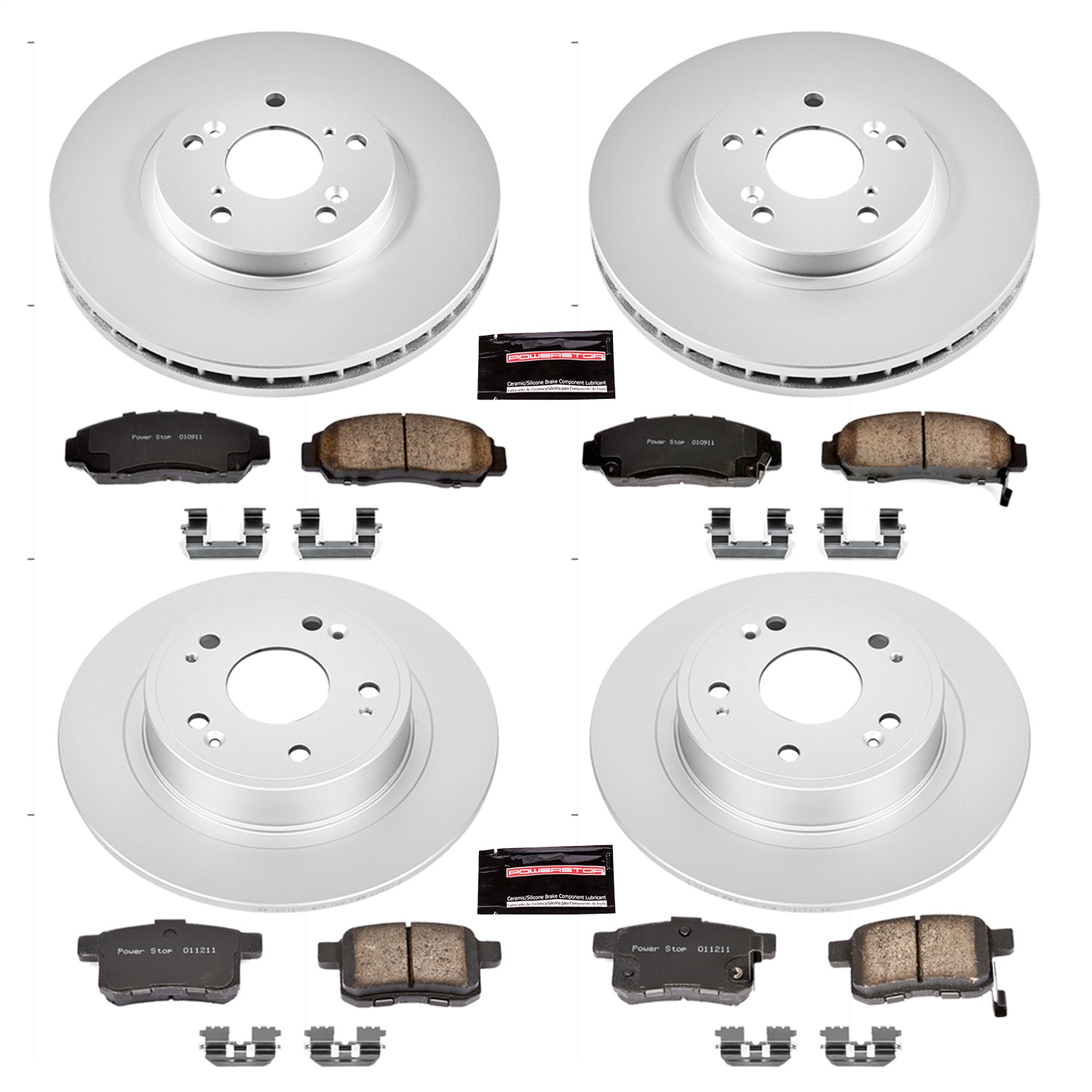 Power Stop - CRK2742 - Front and Rear - Disc Brake Pad and Rotor Kit