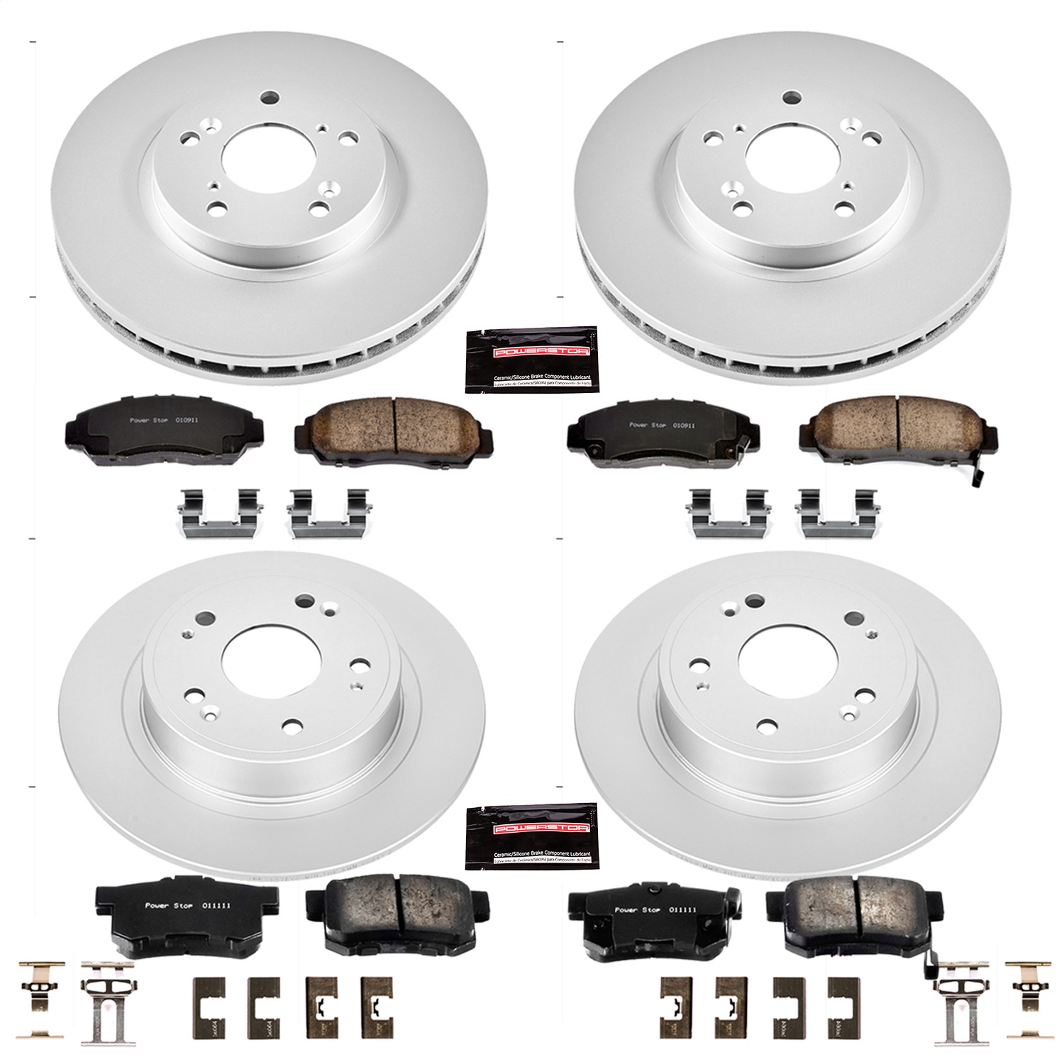 Power Stop - CRK2743 - Front and Rear - Disc Brake Pad and Rotor Kit