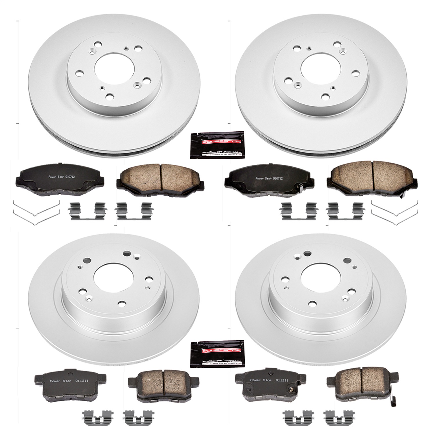 Power Stop - CRK2744 - Front and Rear - Disc Brake Pad and Rotor Kit