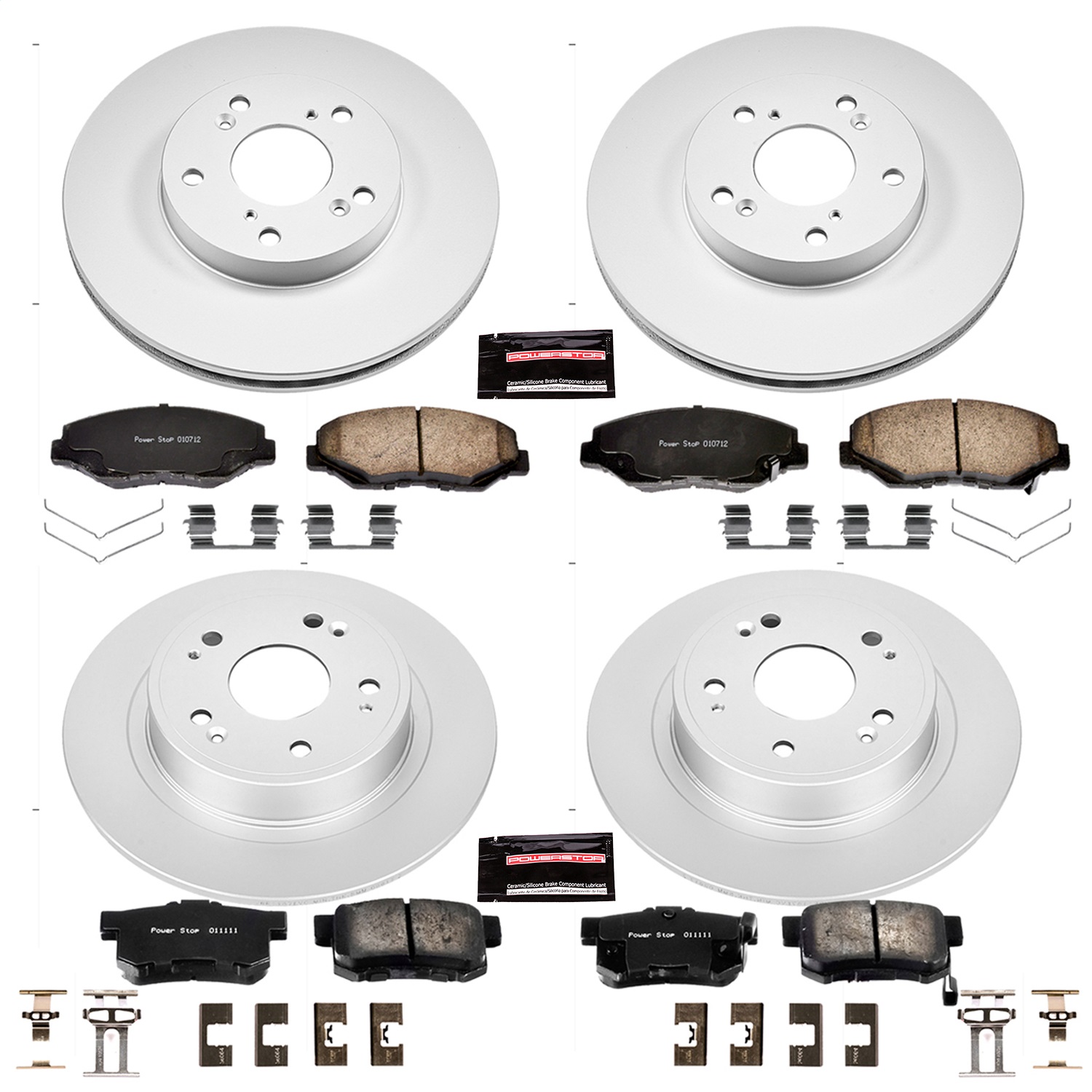 Power Stop - CRK2745 - Front and Rear - Disc Brake Pad and Rotor Kit