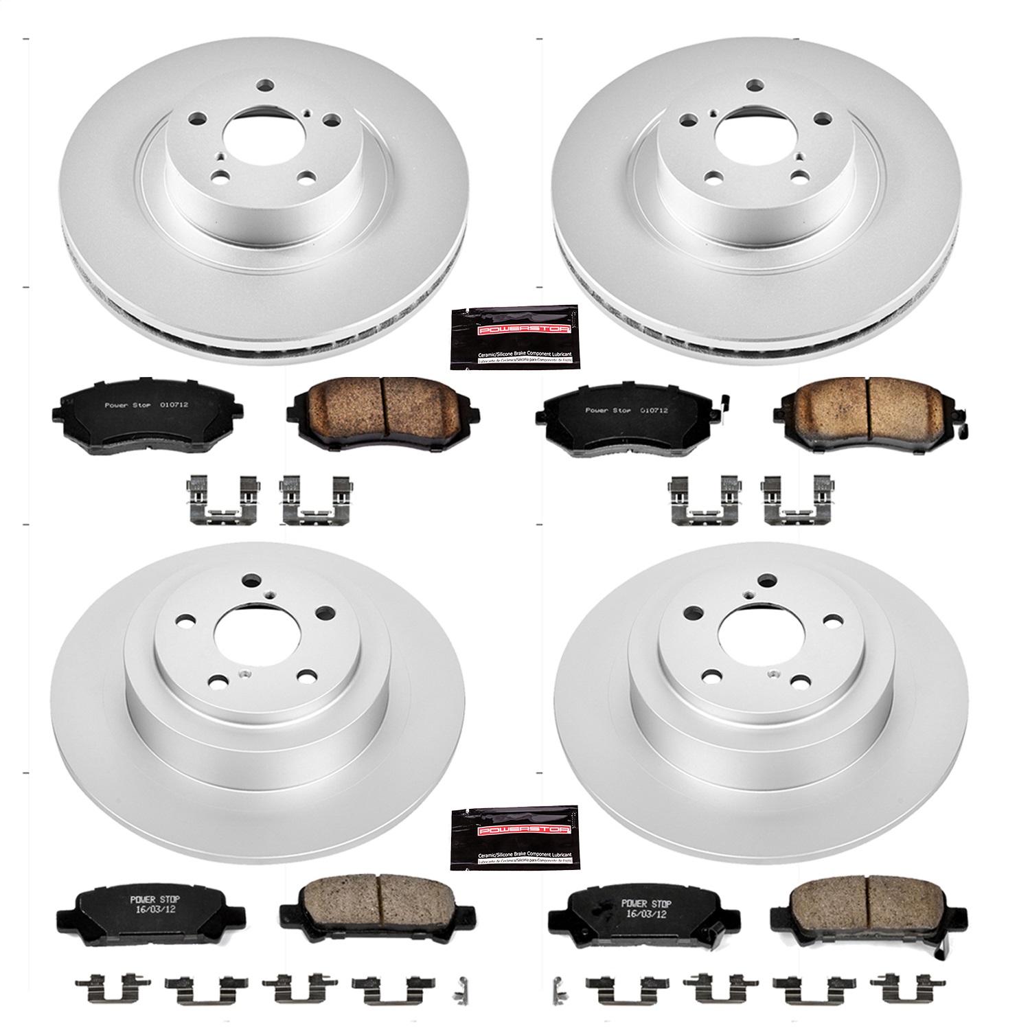 Power Stop - CRK2748 - Front and Rear - Disc Brake Pad and Rotor Kit