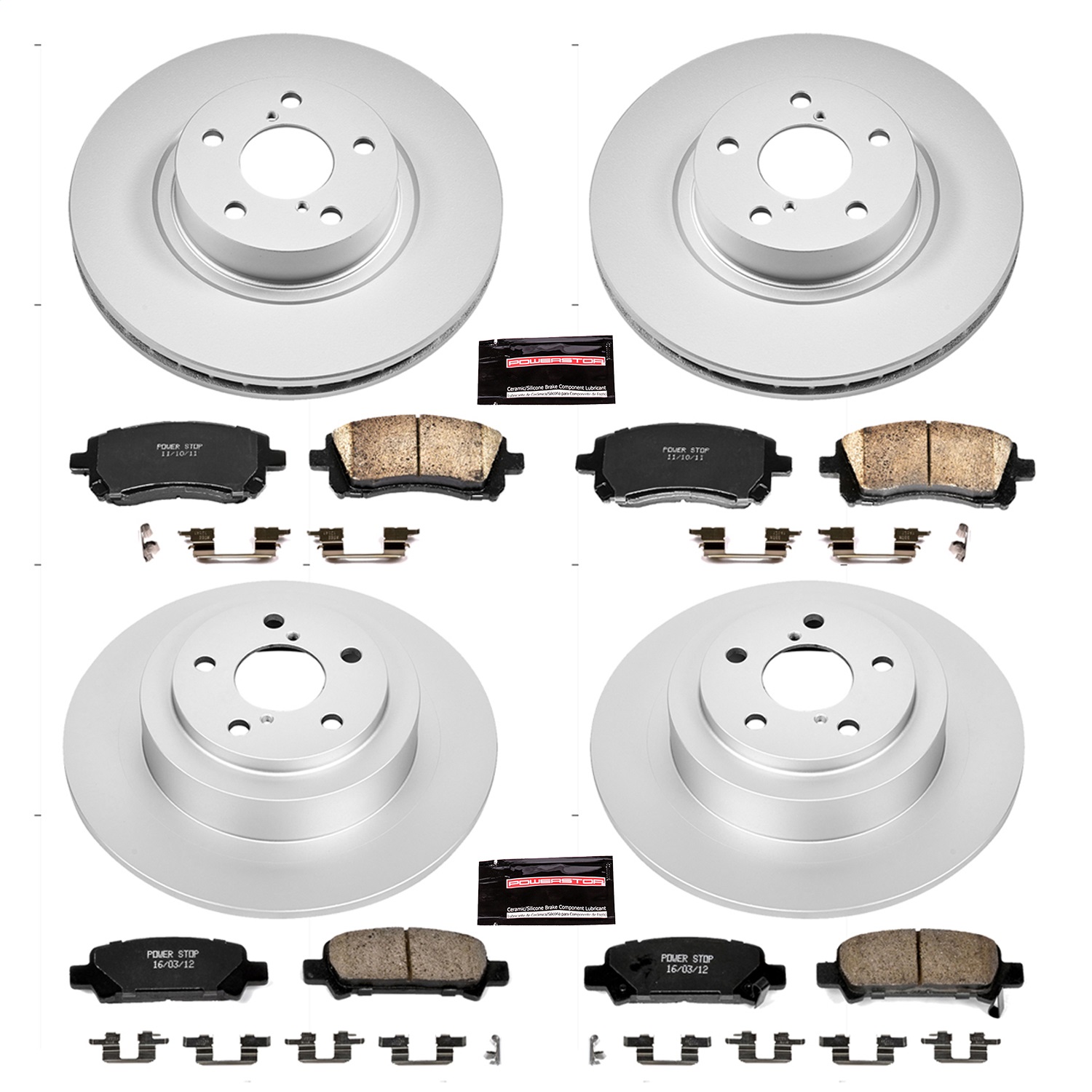 Power Stop - CRK2749 - Front and Rear - Disc Brake Pad and Rotor Kit