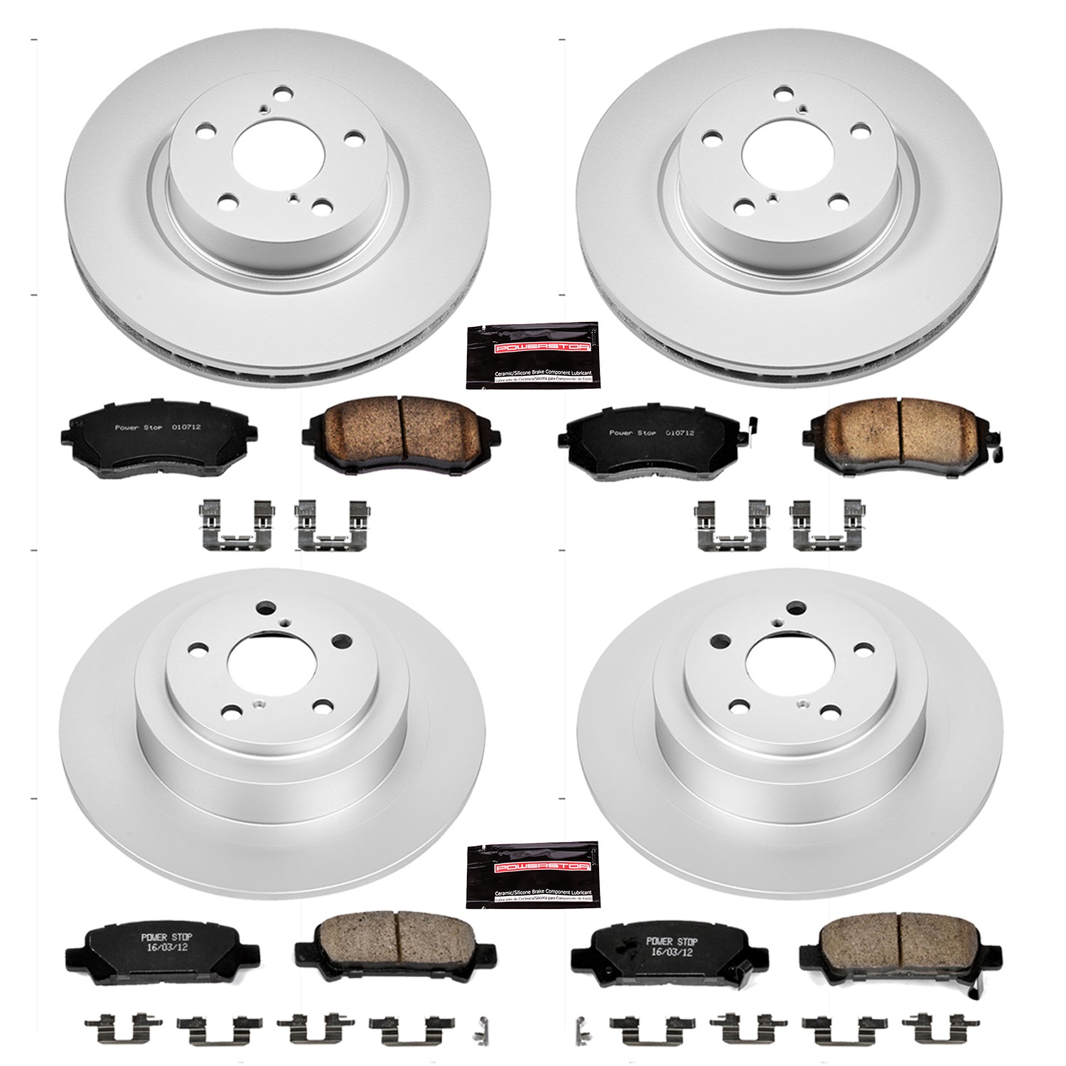 Power Stop - CRK2750 - Front and Rear - Disc Brake Pad and Rotor Kit