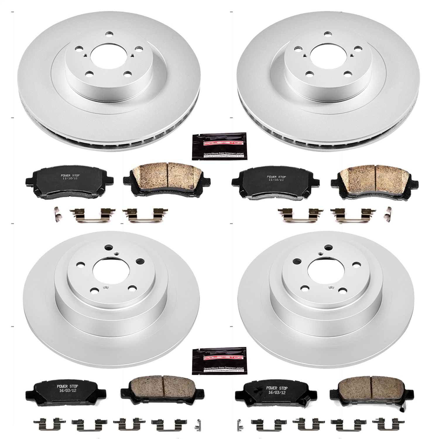 Power Stop - CRK2752 - Front and Rear - Disc Brake Pad and Rotor Kit
