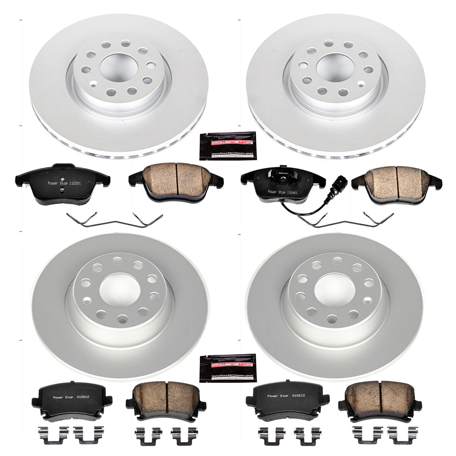 Power Stop - CRK2757 - Front and Rear - Disc Brake Pad and Rotor Kit