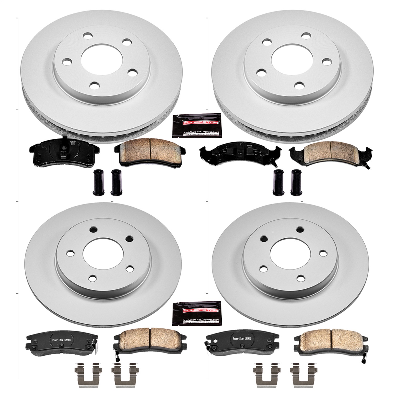 Power Stop - CRK2760 - Front and Rear - Disc Brake Pad and Rotor Kit