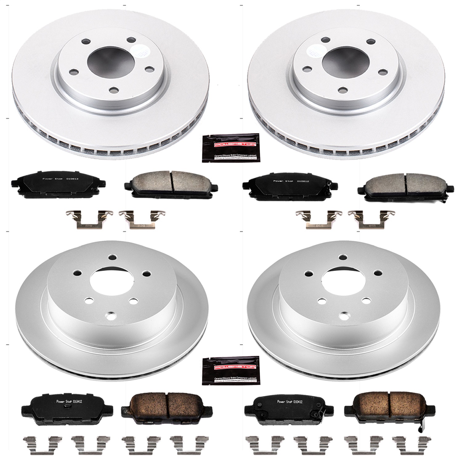 Power Stop - CRK2766 - Front and Rear - Disc Brake Pad and Rotor Kit