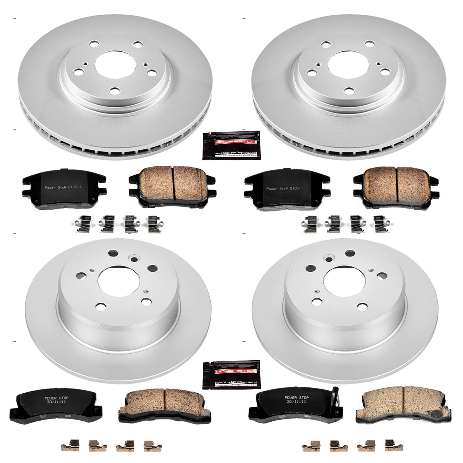 Power Stop - CRK2775 - Front and Rear - Disc Brake Pad and Rotor Kit