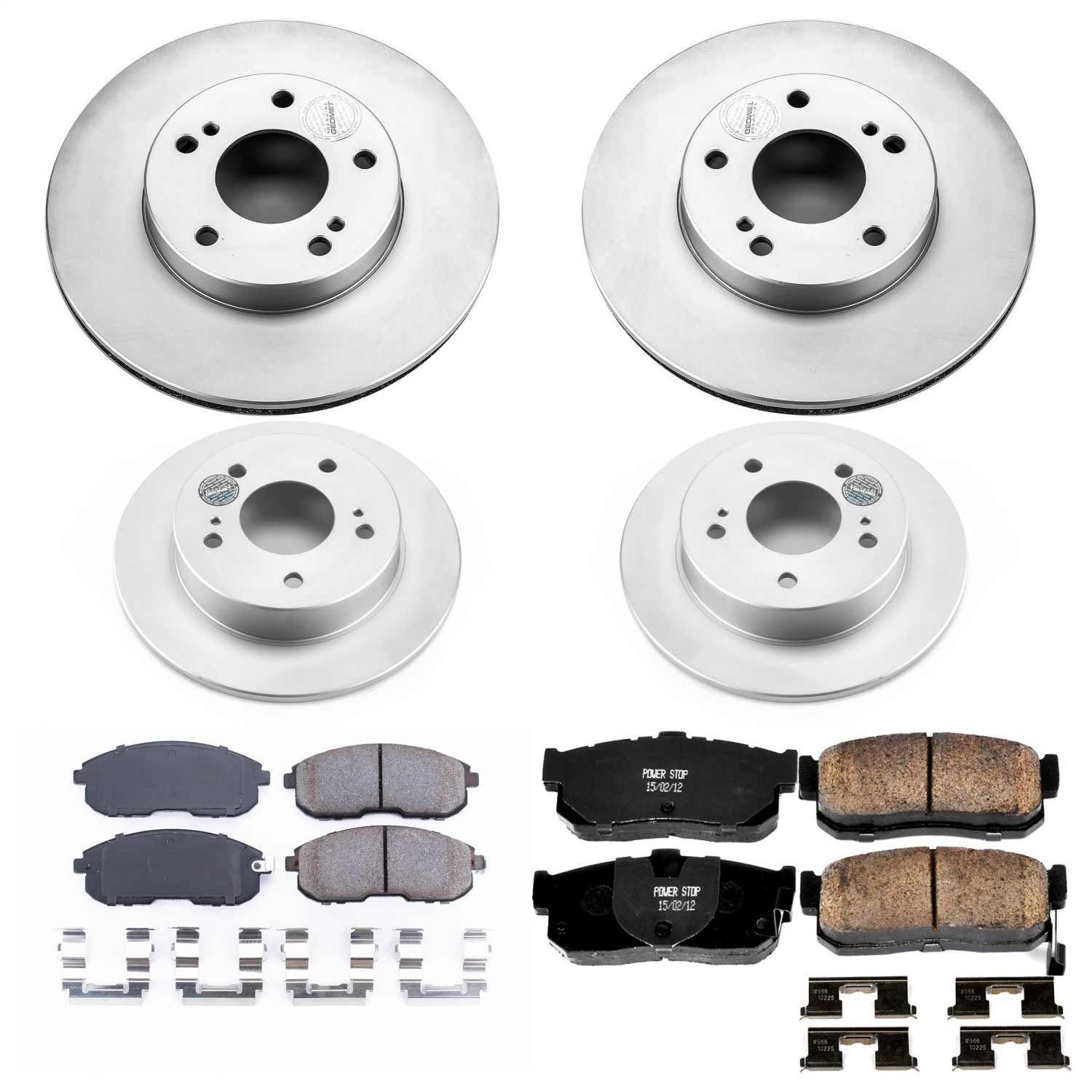 Power Stop - CRK2780 - Front and Rear - Disc Brake Pad and Rotor Kit