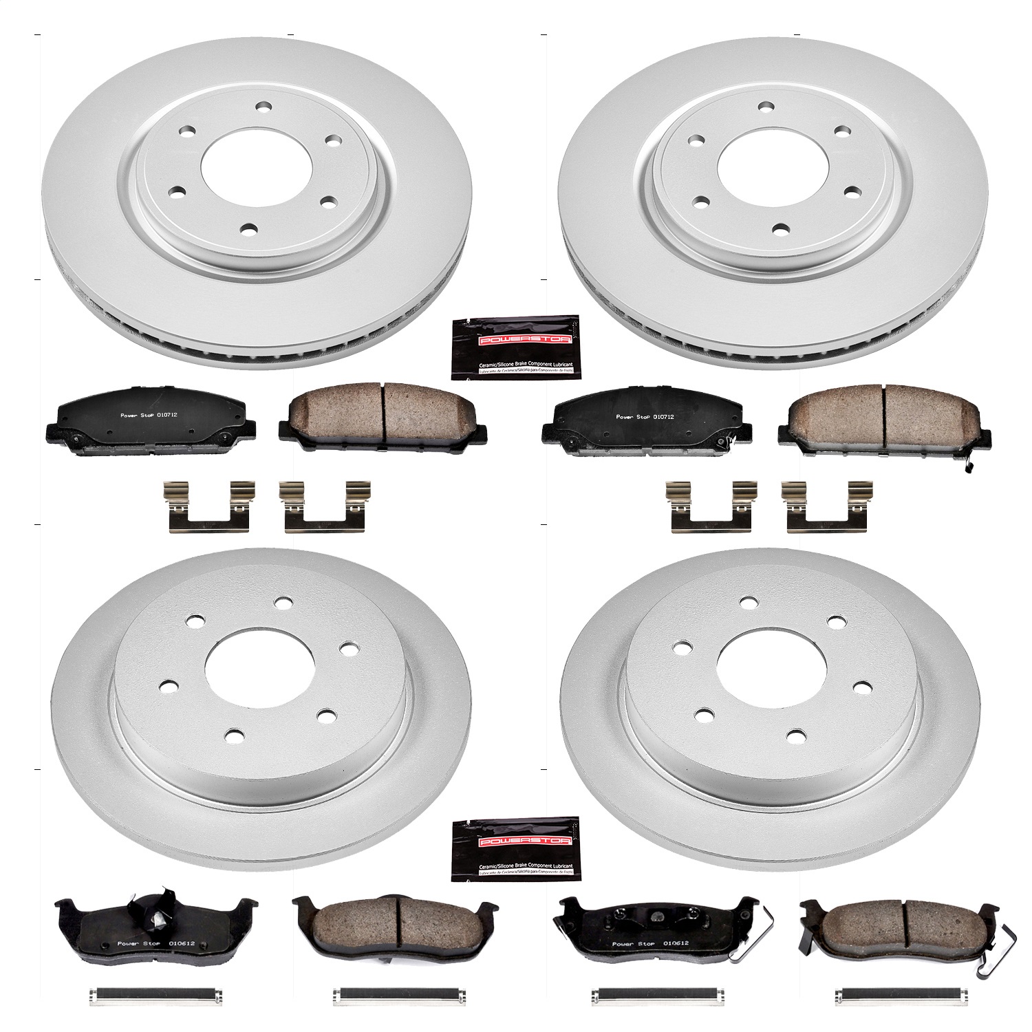 Power Stop - CRK2805 - Front and Rear - Disc Brake Pad and Rotor Kit