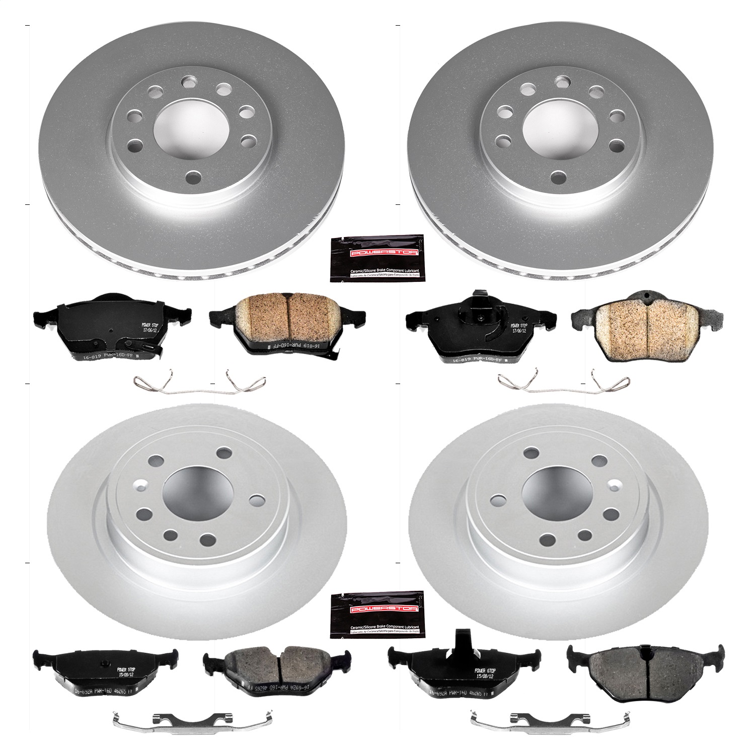 Power Stop - CRK2808 - Front and Rear - Disc Brake Pad and Rotor Kit
