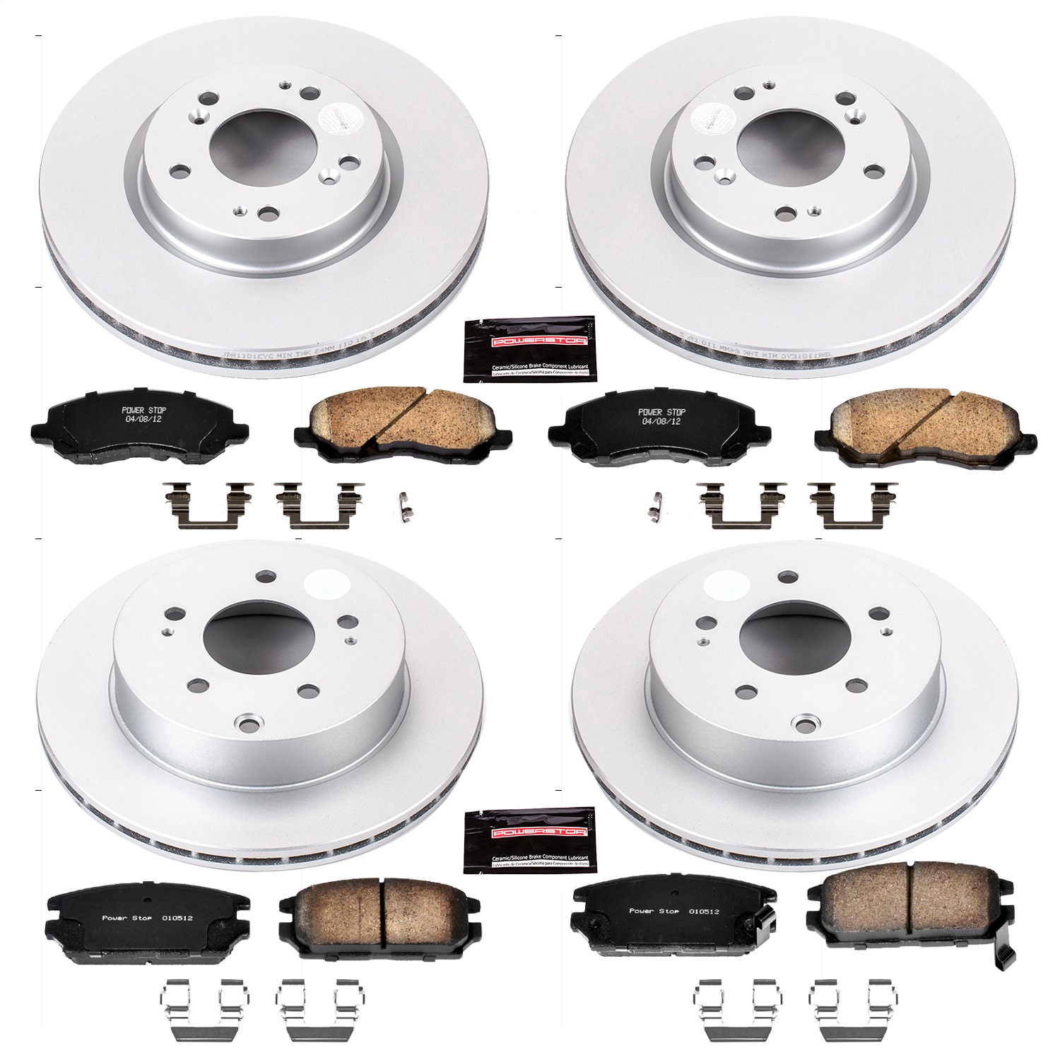 Power Stop - CRK2809 - Front and Rear - Disc Brake Pad and Rotor Kit