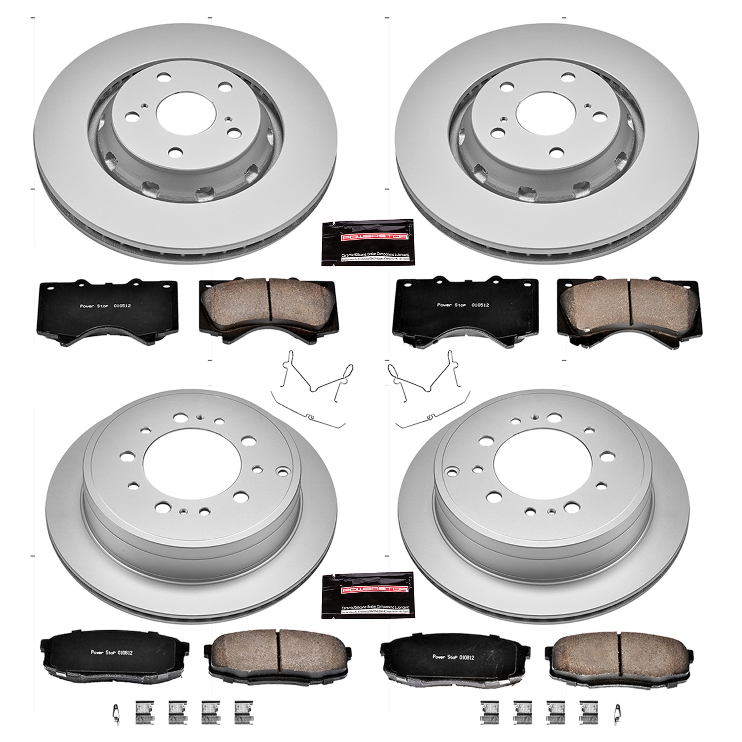 Power Stop - CRK2813 - Front and Rear - Disc Brake Pad and Rotor Kit