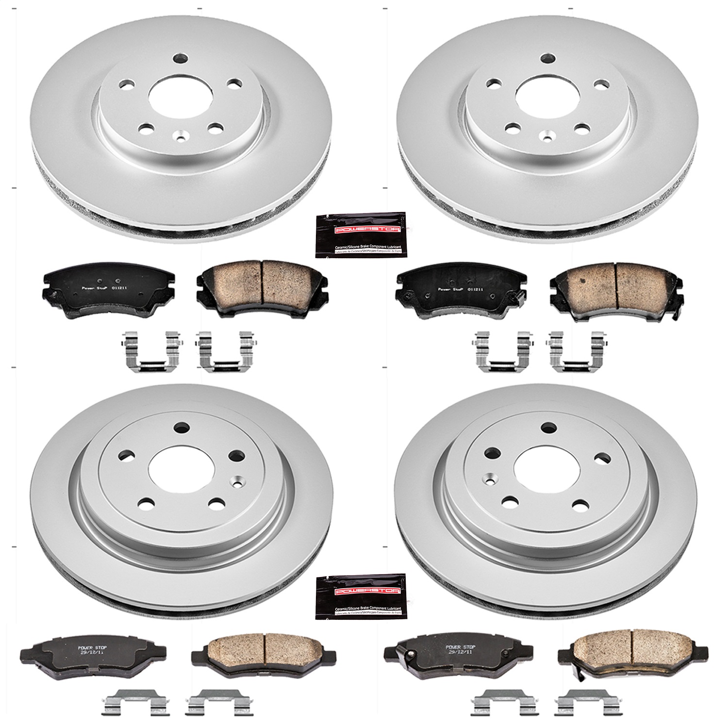 Power Stop - CRK2816 - Front and Rear - Disc Brake Pad and Rotor Kit