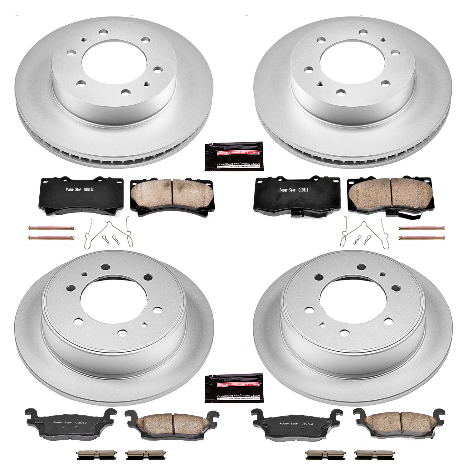 Power Stop - CRK2820 - Front and Rear - Disc Brake Pad and Rotor Kit