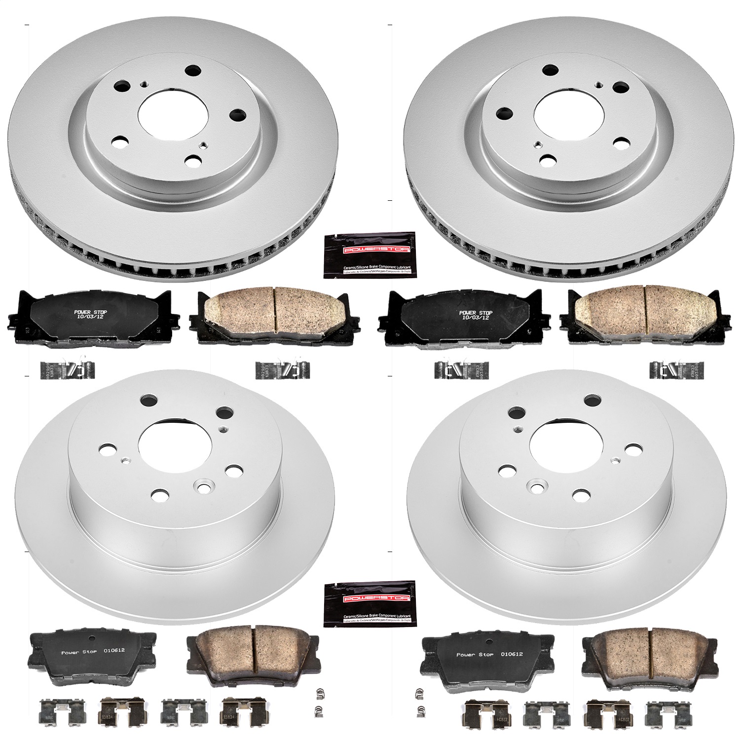 Power Stop - CRK2822 - Front and Rear - Disc Brake Pad and Rotor Kit