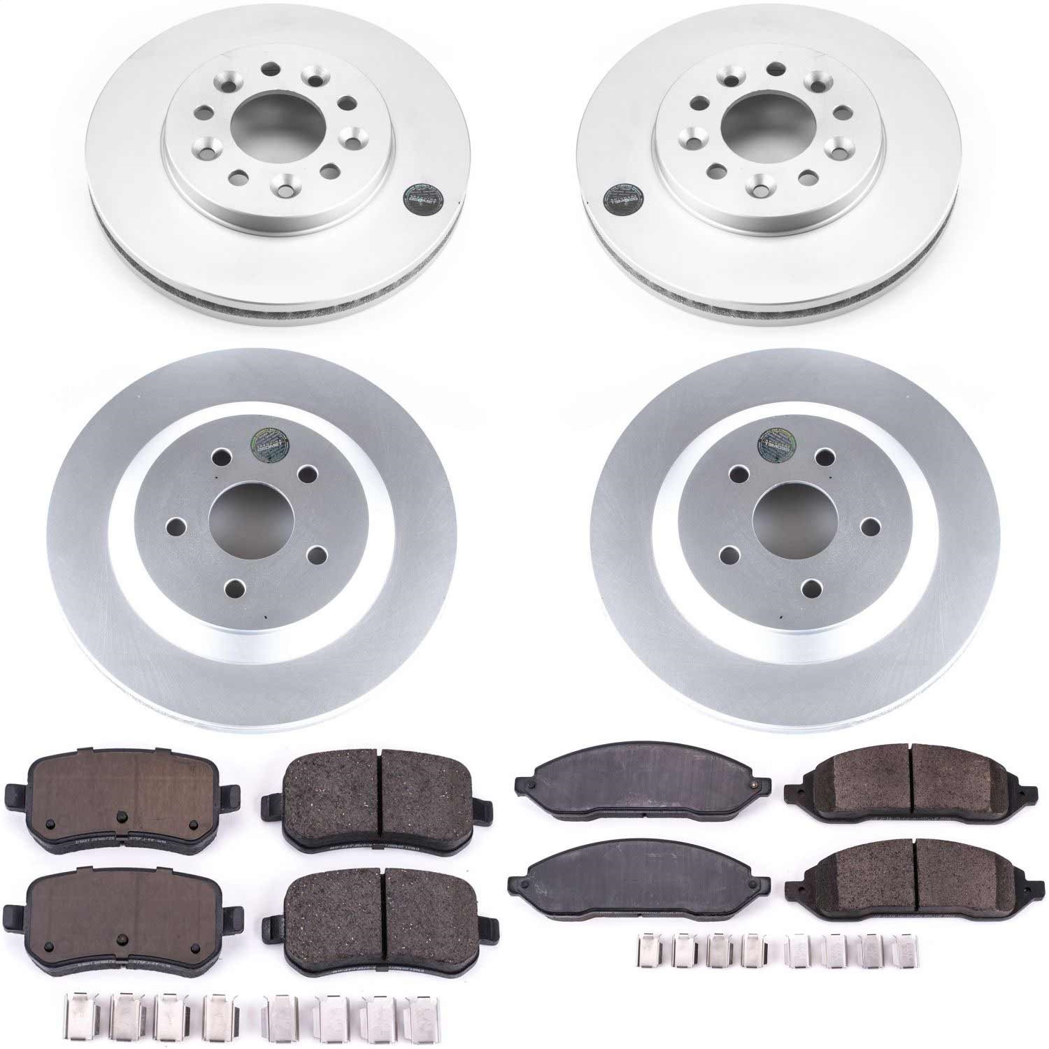Power Stop - CRK2828 - Front and Rear - Disc Brake Pad and Rotor Kit