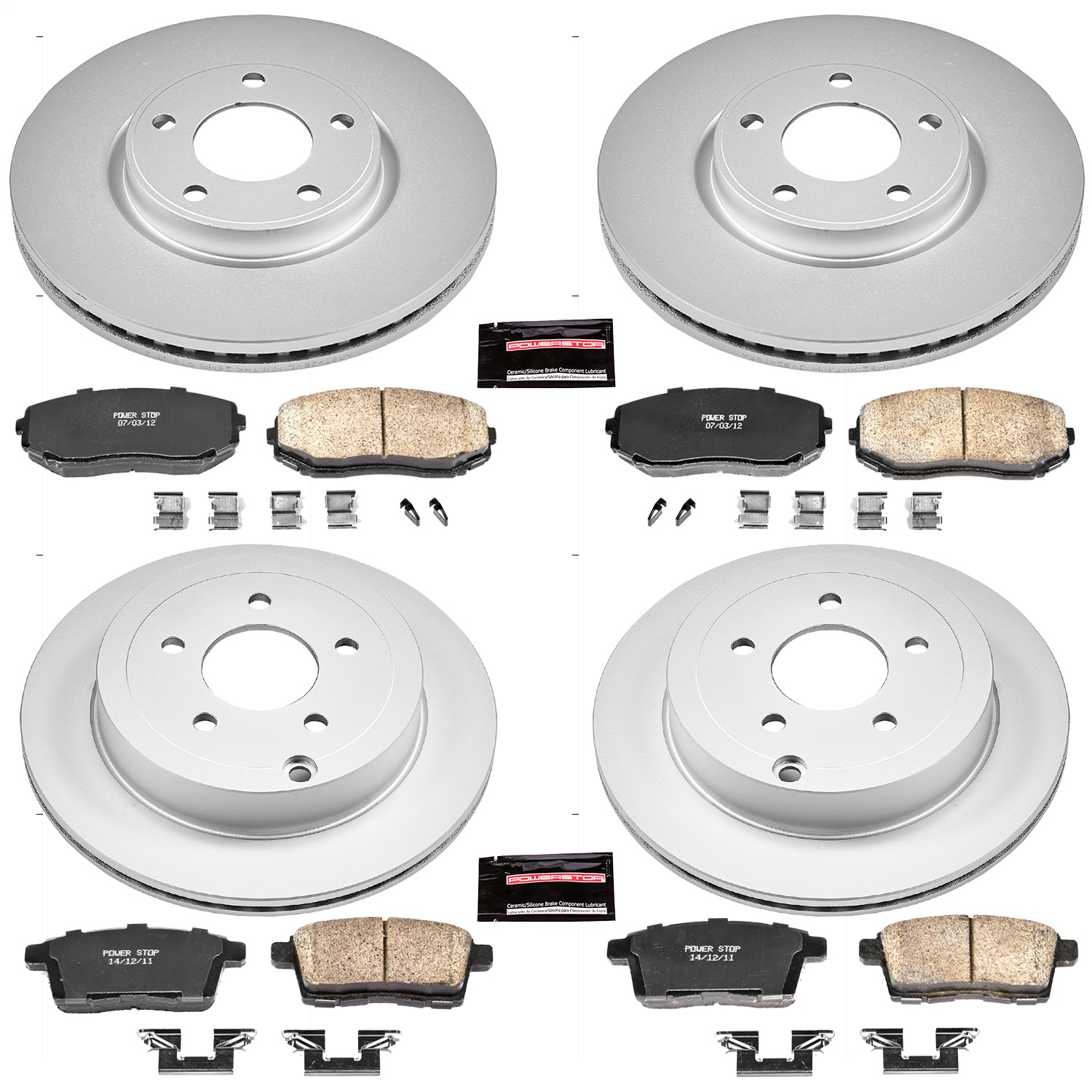 Power Stop - CRK2830 - Front and Rear - Disc Brake Pad and Rotor Kit