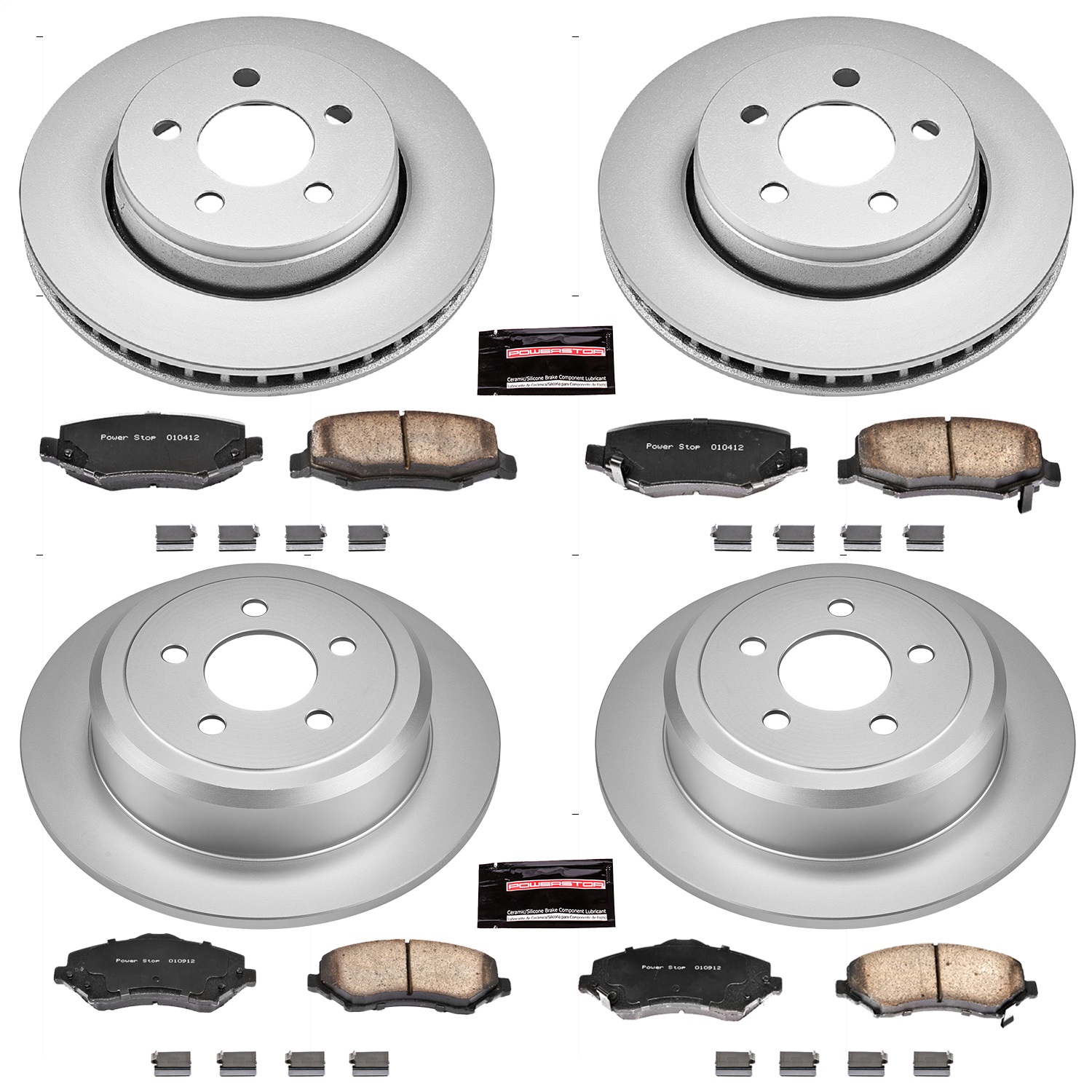 Power Stop - CRK2832 - Front and Rear - Disc Brake Pad and Rotor Kit