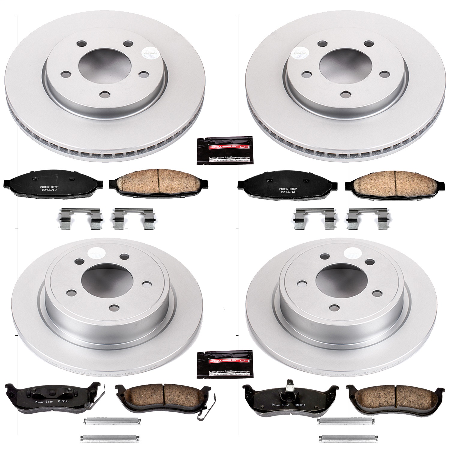 Power Stop - CRK2838 - Front and Rear - Disc Brake Pad and Rotor Kit