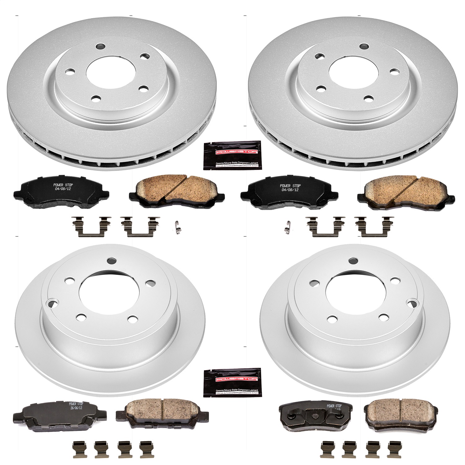 Power Stop - CRK2840 - Front and Rear - Disc Brake Pad and Rotor Kit