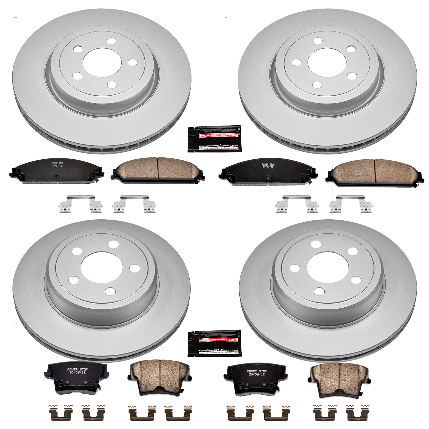 Power Stop - CRK2853 - Front and Rear - Disc Brake Pad and Rotor Kit