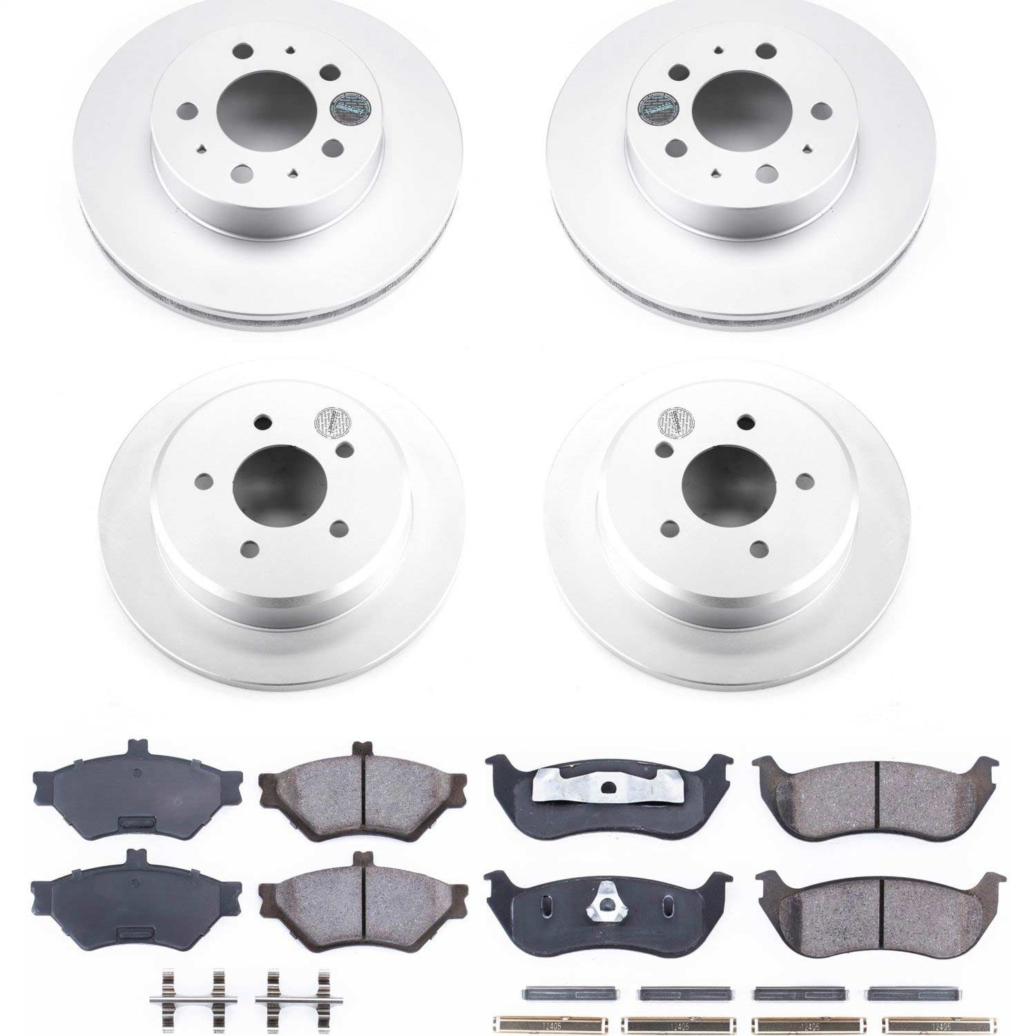 Power Stop - CRK2859 - Front and Rear - Disc Brake Pad and Rotor Kit
