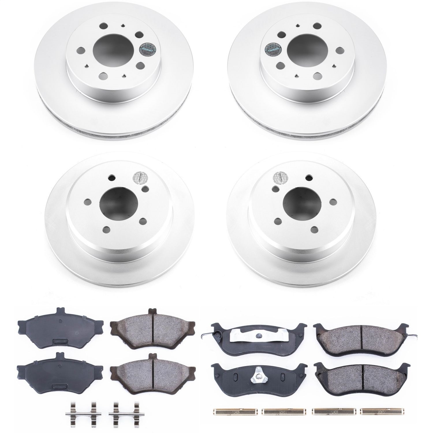 Power Stop - CRK2860 - Front and Rear - Disc Brake Pad and Rotor Kit