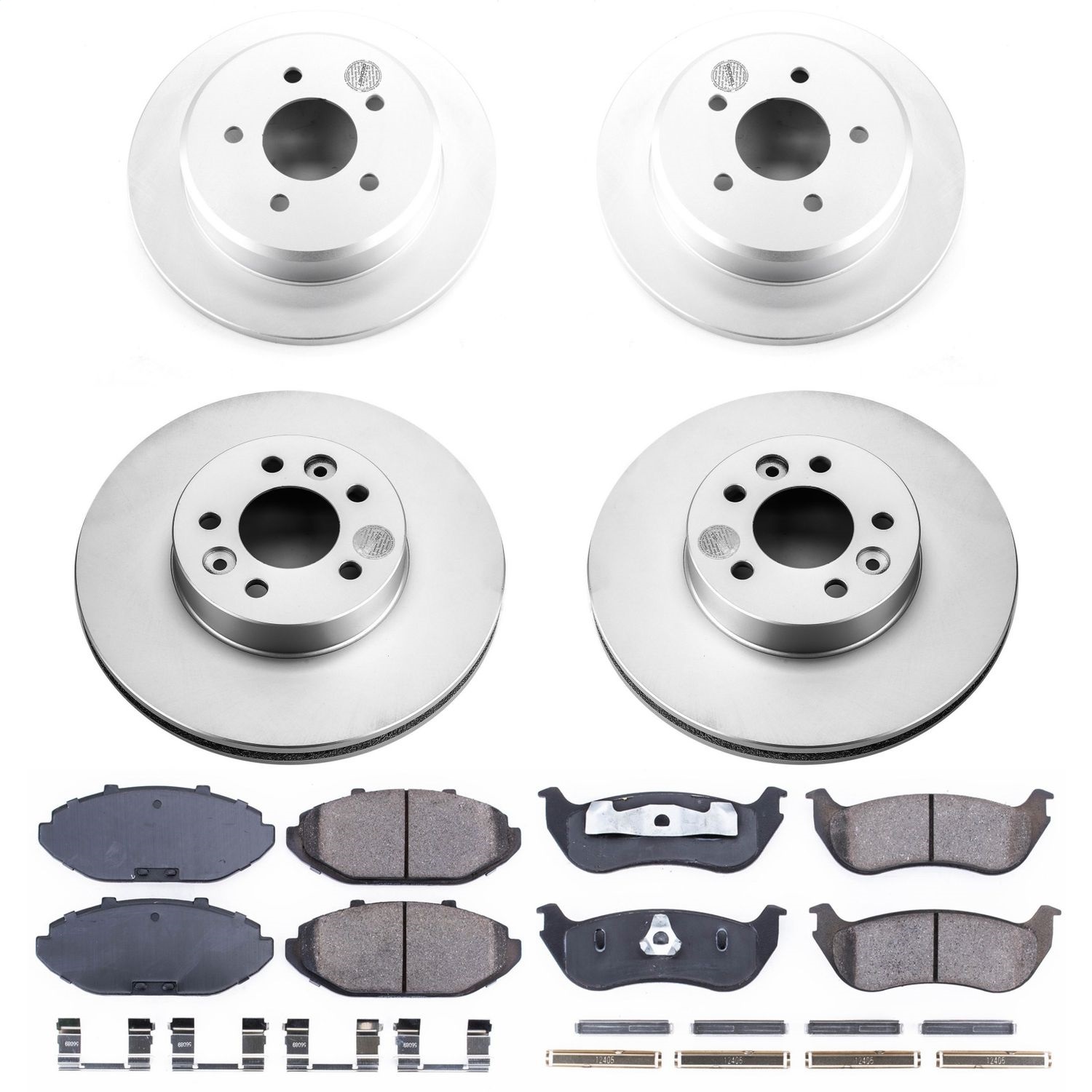 Power Stop - CRK2861 - Front and Rear - Disc Brake Pad and Rotor Kit