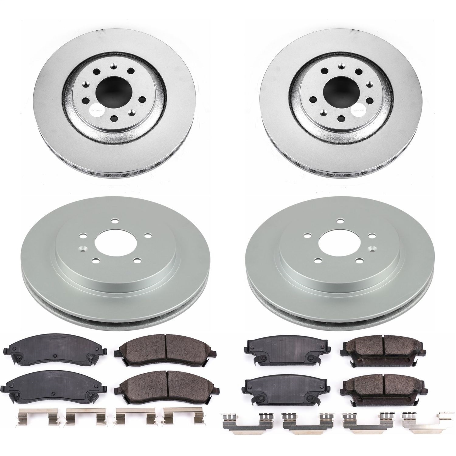 Power Stop - CRK2875 - Front and Rear - Disc Brake Pad and Rotor Kit
